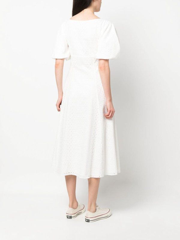 Kenzo o1y1025 Midi Dress in White Size S / US 4 / IT 40 - 3 Thumbnail