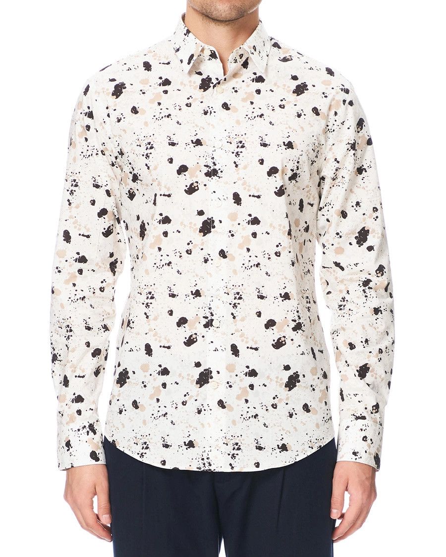 Tiger of Sweden Tiger of Sweden Farrell 4 Slim Fit Printed Shirt White Size US M / EU 48-50 / 2 - 11 Thumbnail