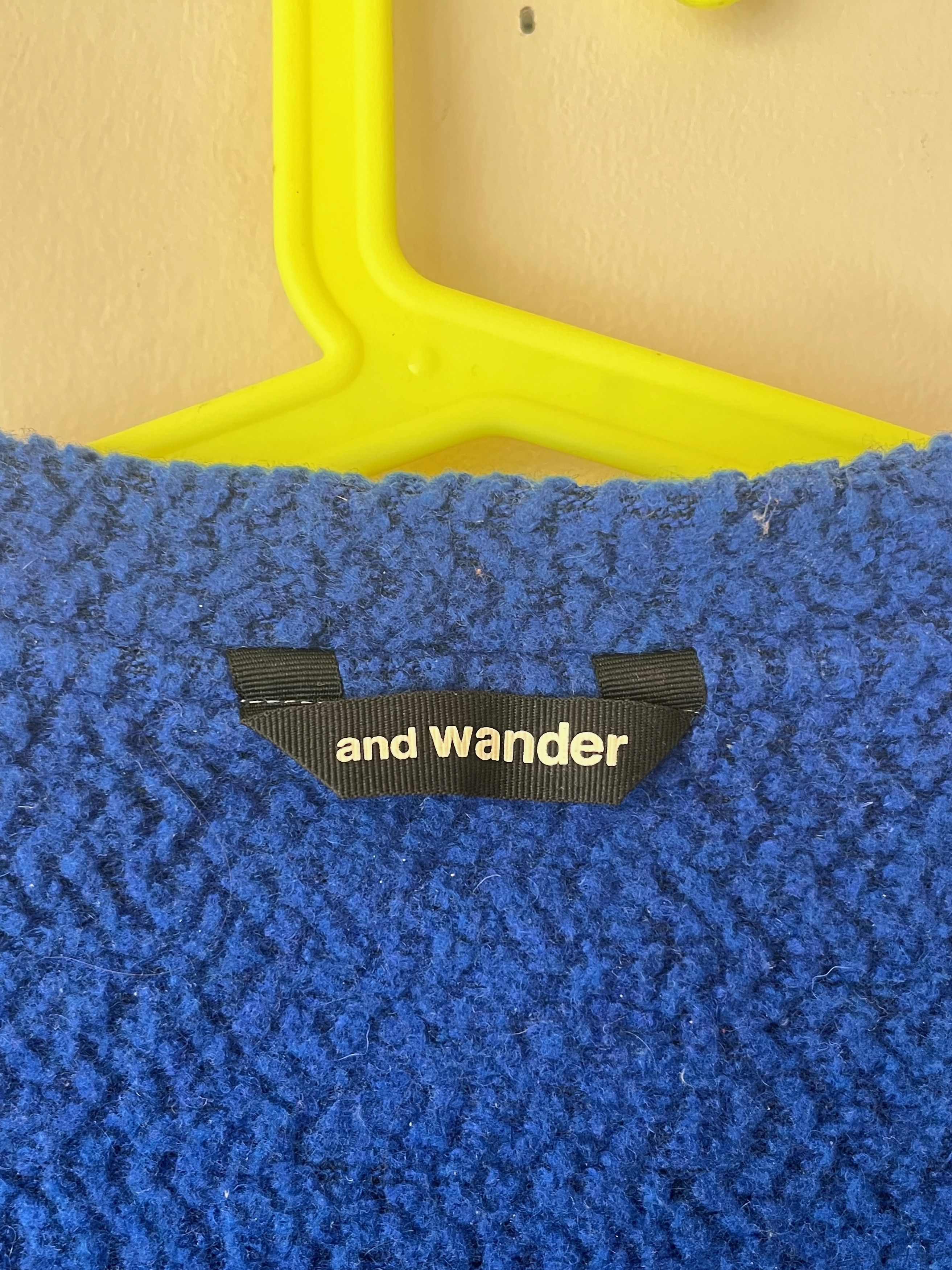 And Wander wool fleece JQ crew neck sweater Size US S / EU 44-46 / 1 - 5 Thumbnail