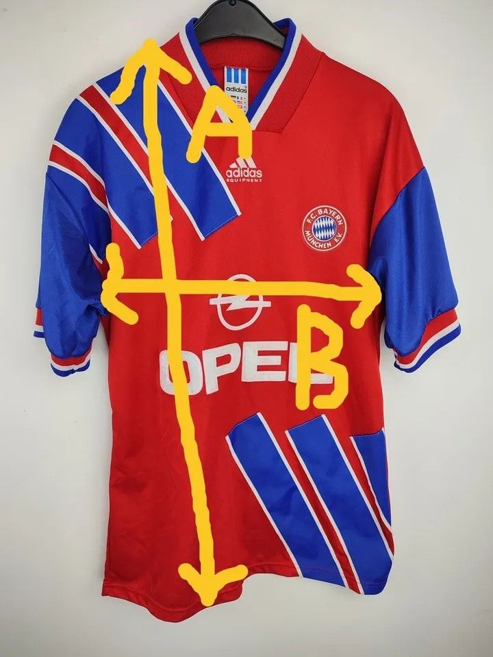 Vintage 1993 / 1995 Bayern Munich Home FOOTBALL Kit SHIRT SOCCER Size US M / EU 48-50 / 2 - 12 Thumbnail