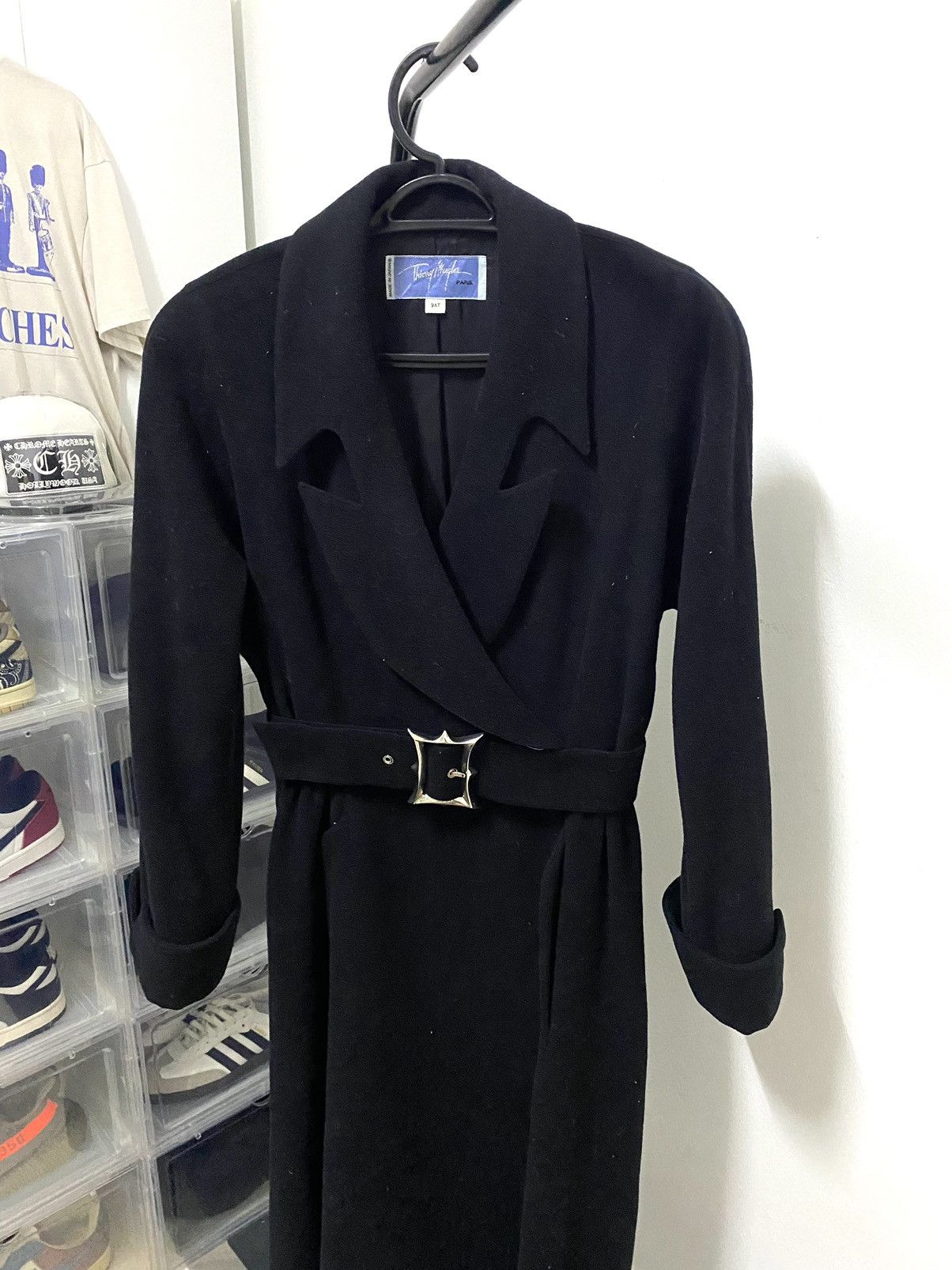 Thierry Mugler 90s Runway Thierry Mugler Coat Metal Buckle Belt Size M / US 6-8 / IT 42-44 - 2 Thumbnail
