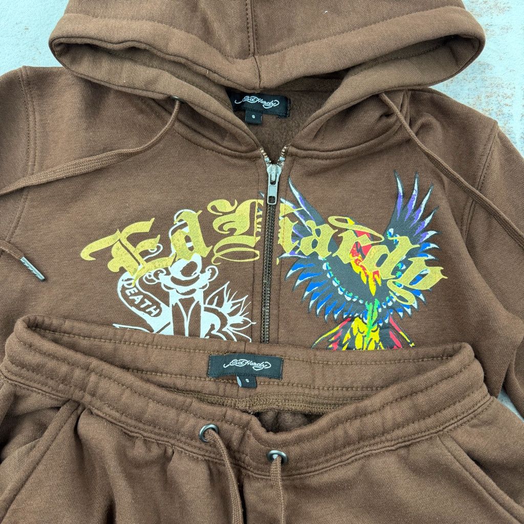 Ed Hardy y2k ED hardy brown tracksuit set S Size S / US 4 / IT 40 - 3 Thumbnail