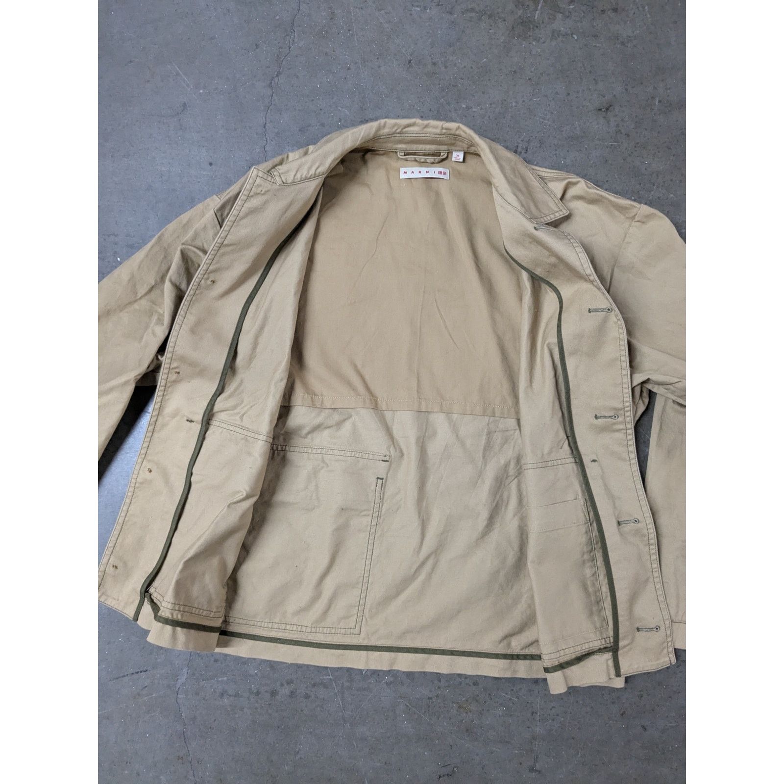 Marni Uniqlo X MARNI - Oversized Utility Jacket /XS/Beige Size US XS / EU 42 / 0 - 5 Thumbnail