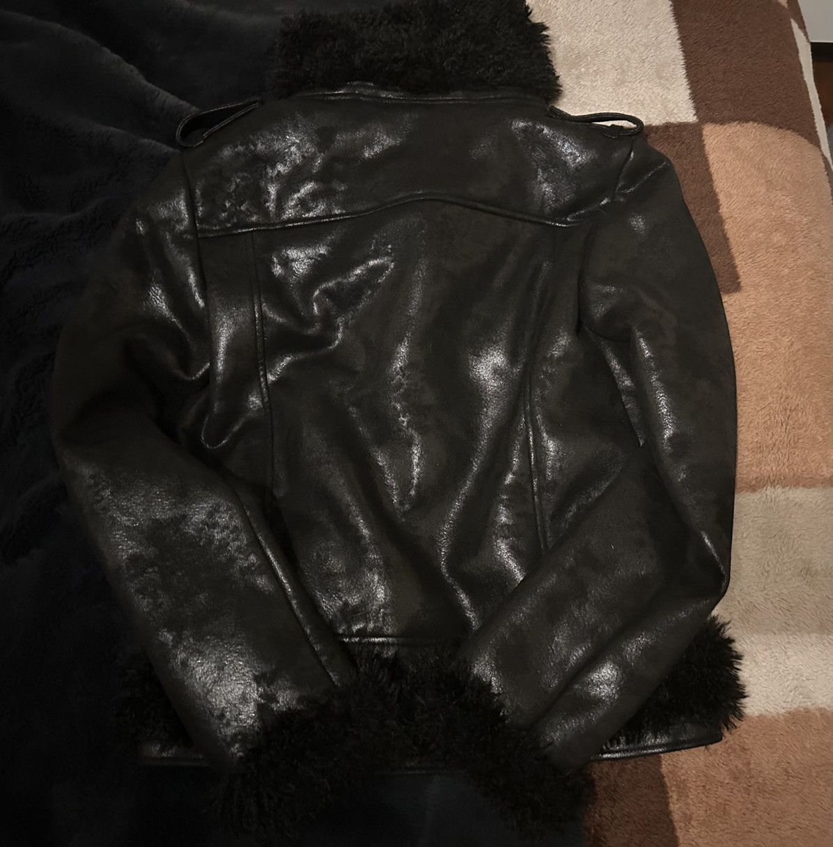 Jaded London Jaded London Black Asymmetric Shearling Jacket (With Tags) Size US M / EU 48-50 / 2 - 11 Thumbnail