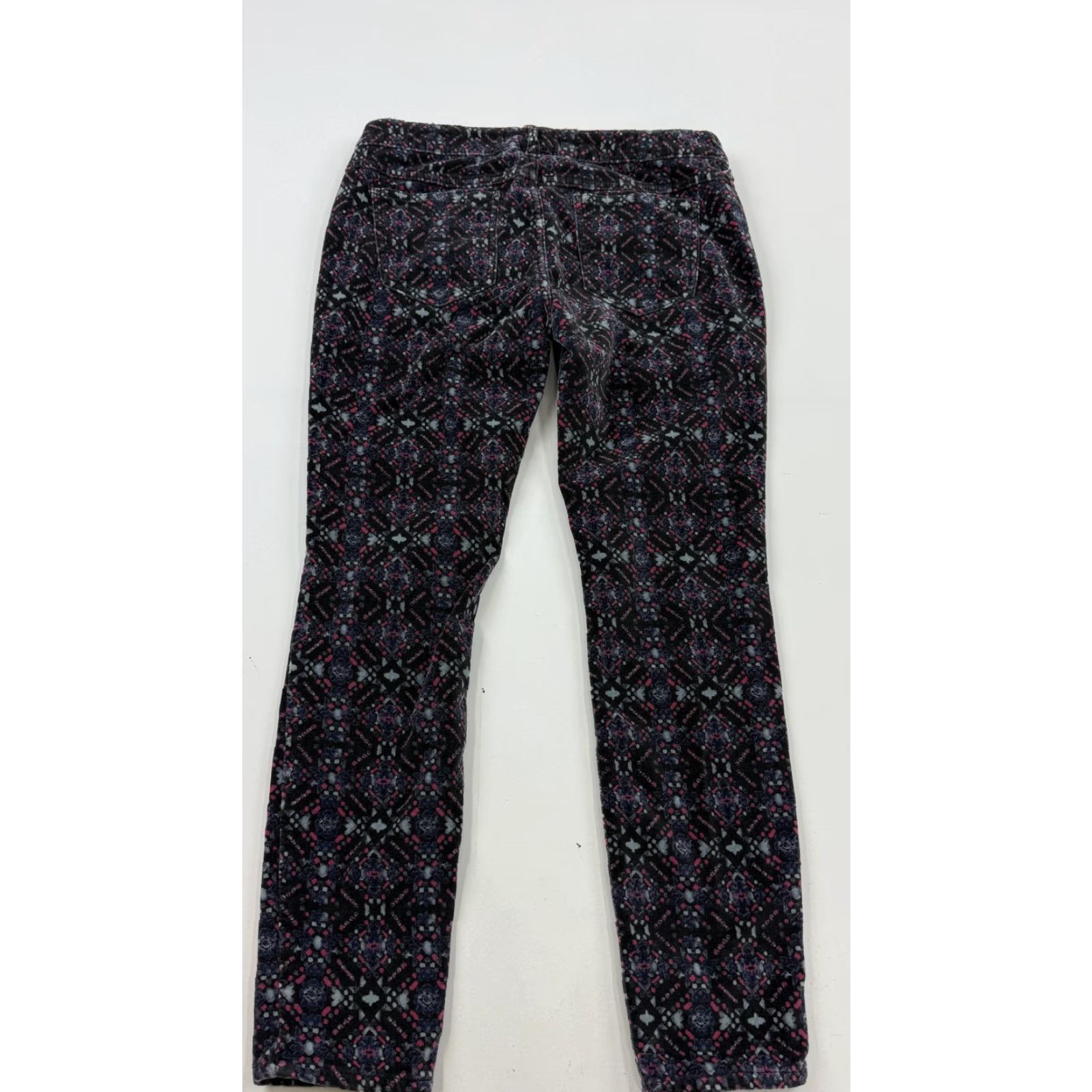 Free People Free People Pants Womens 27 Black Multicolor Geometric Skinny Jeggings Stretch Size 27" / US 4 / IT 40 - 5 Thumbnail