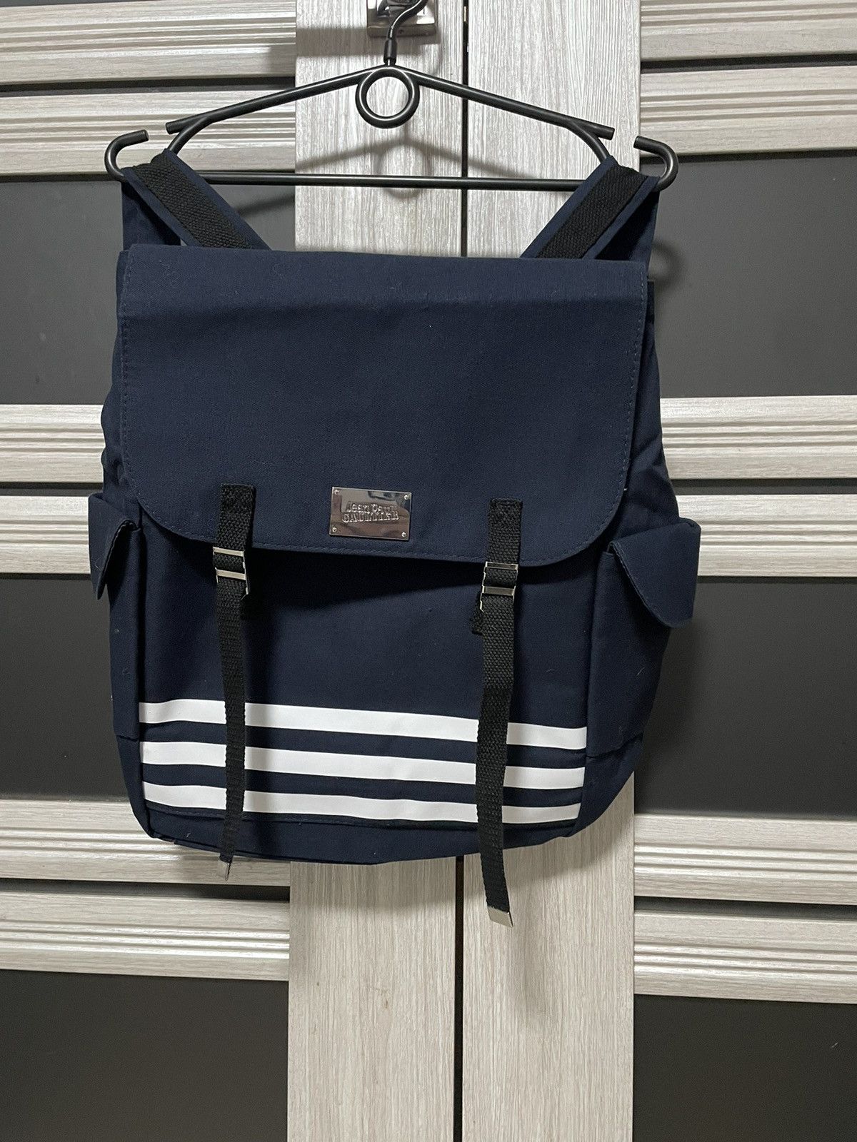 Jean Paul Gaultier JPG Jean Paul Gaultier logo canvas backpack navy Size ONE SIZE - 1 Thumbnail