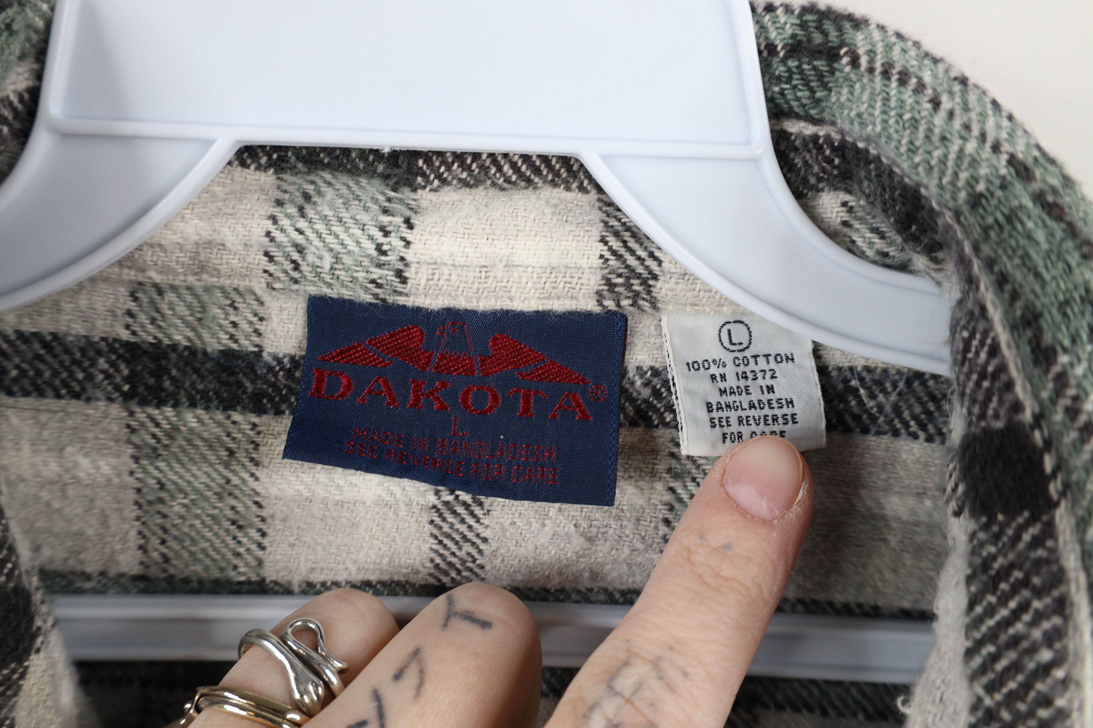 Vintage Vintage 90s Streetwear Heavyweight Button Shirt Plaid Size US L / EU 52-54 / 3 - 8 Thumbnail