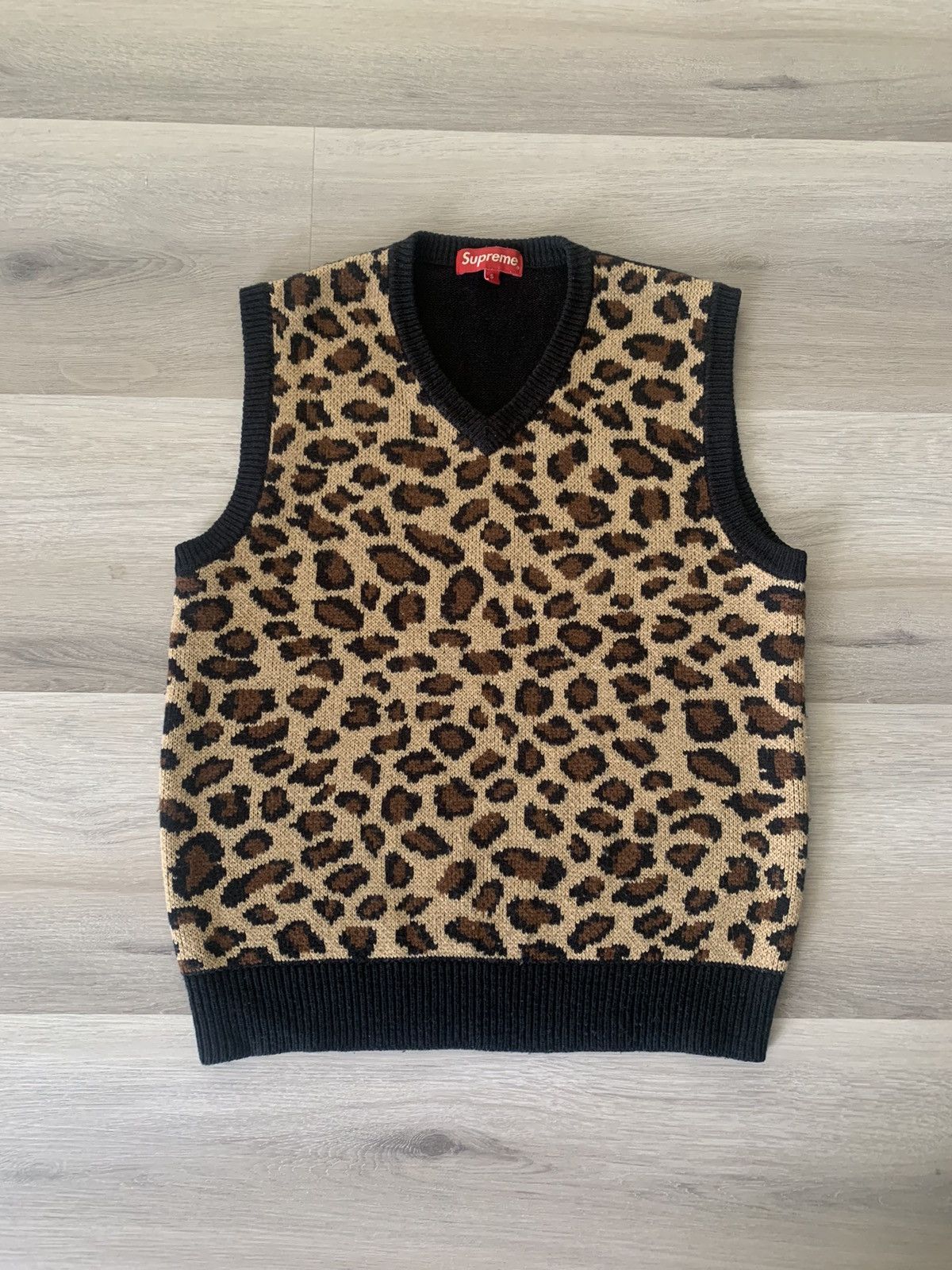 Supreme Supreme Leopard Sweater Vest SS16 Cheetah | Grailed