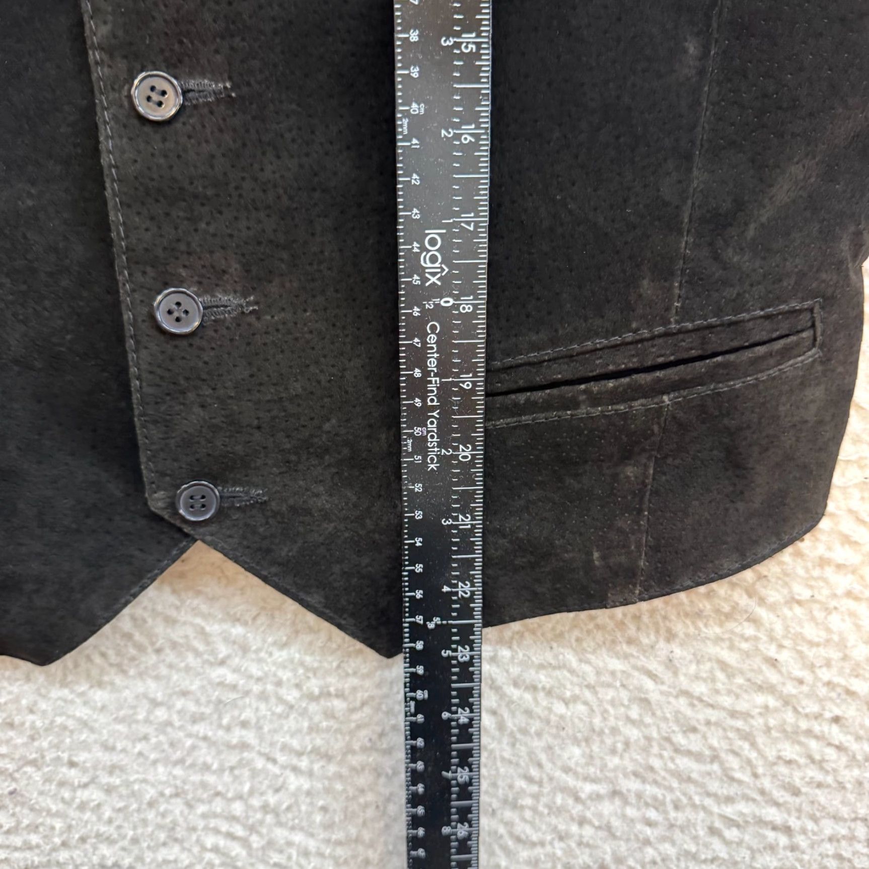 Vintage VINTAGE Permit Platinum Suede Leather Vest Black Mens Large Moto Western Leather Vest Size US L / EU 52-54 / 3 - 5 Thumbnail