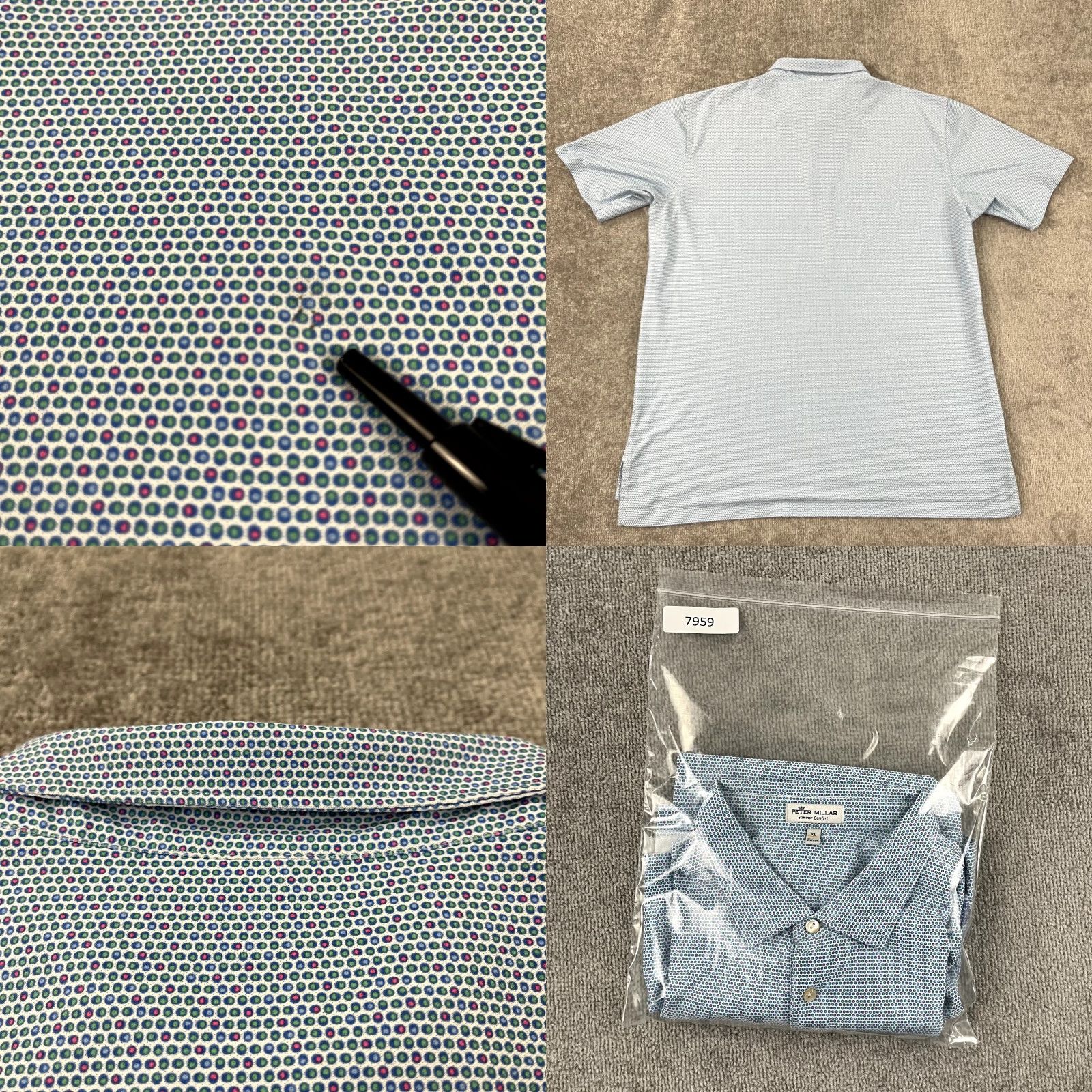 Peter Millar PETER MILLAR Polo Shirt Mens XL White Geometric Dot NHCC North Hills Golf Sport Shirt Mens XL White Geometric Dot NHCC North Hills Golf Sport Size US XL / EU 56 / 4 - 8 Thumbnail