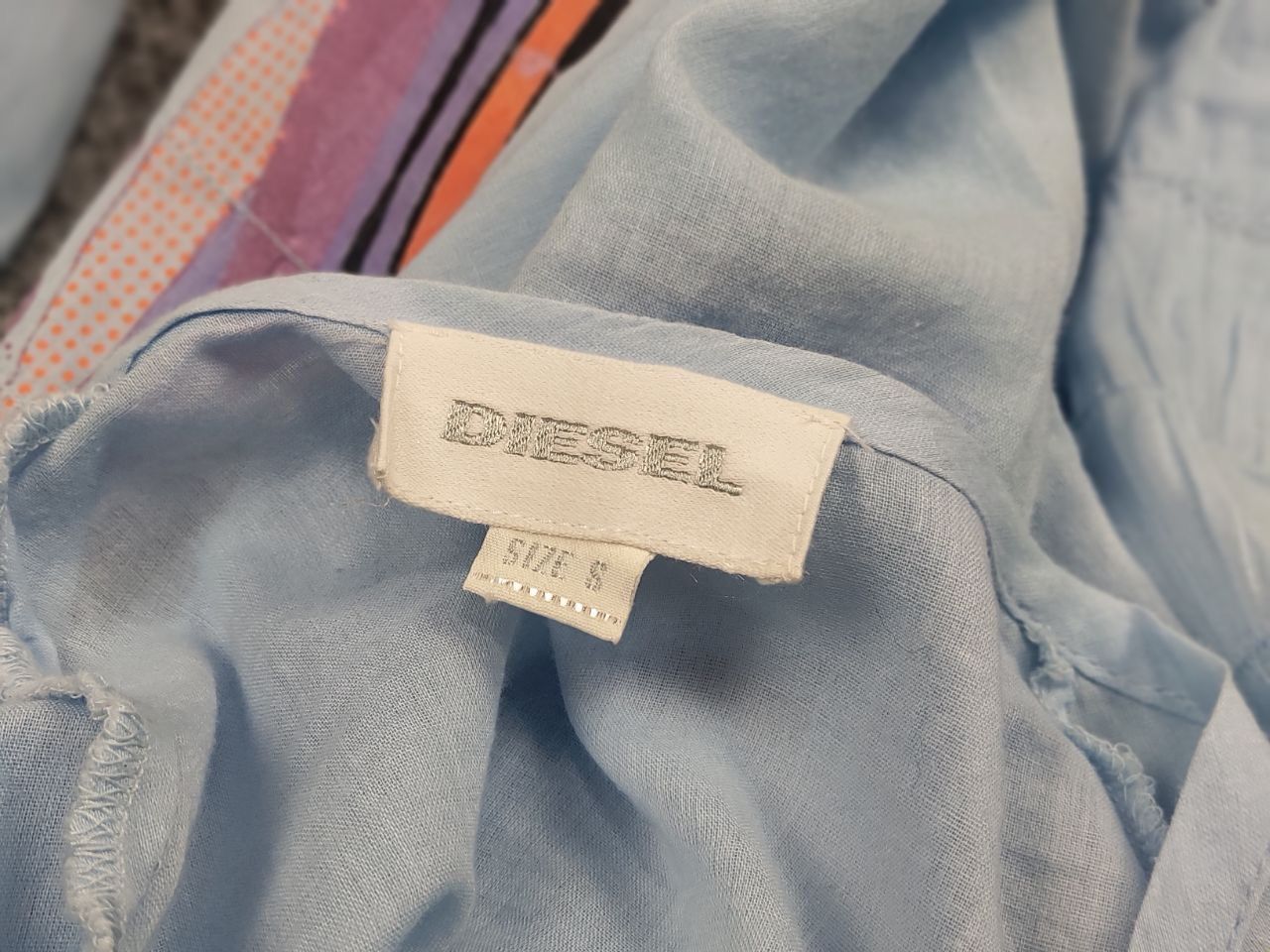 Diesel Vintage Diesel Blue Logo Y2K Button Shirt 1/4 Sleeves Blous Size S / US 4 / IT 40 - 15 Thumbnail