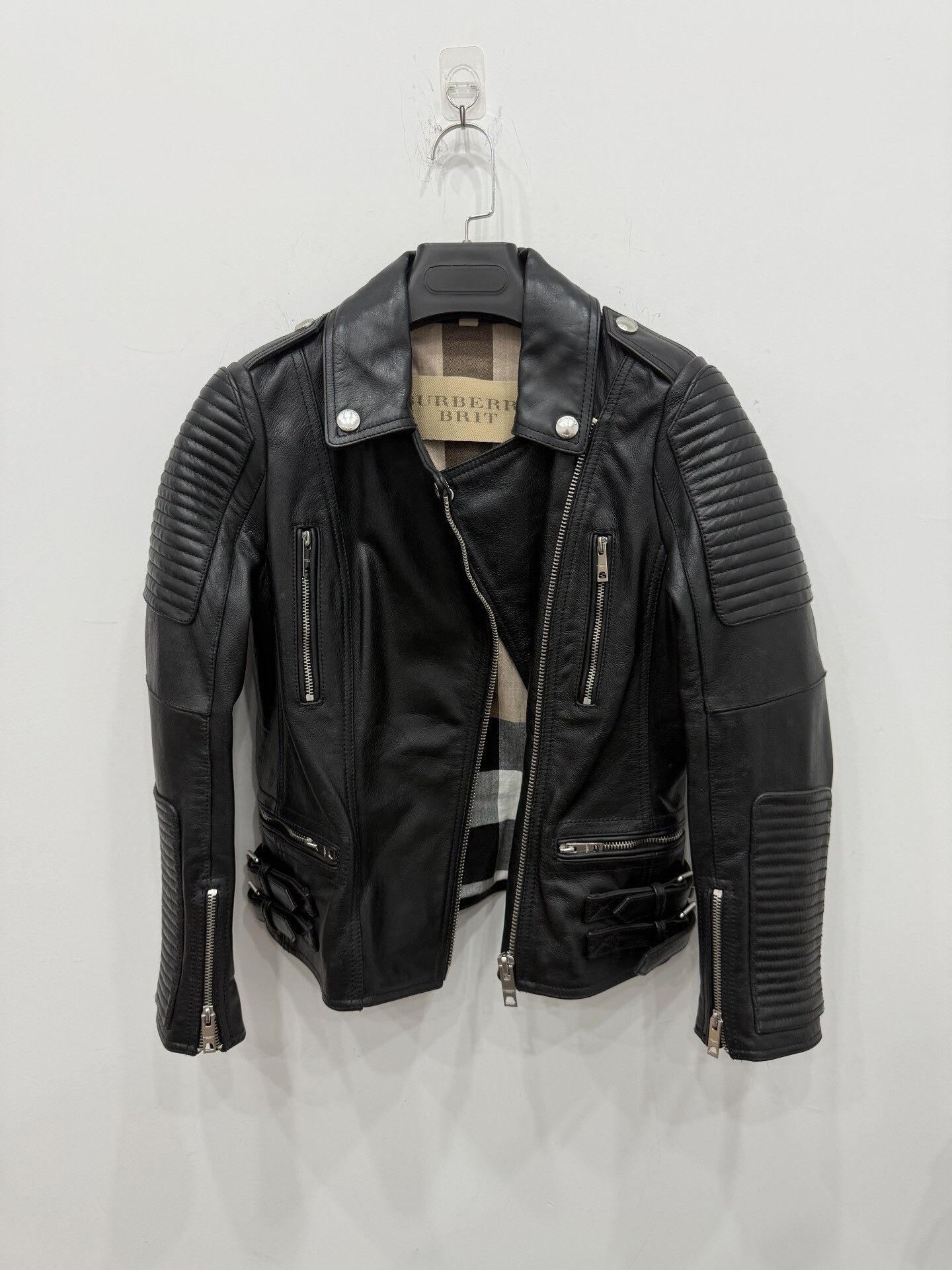 Burberry Burberry Leather Jacket Size US XXS / EU 40 - 1 Thumbnail