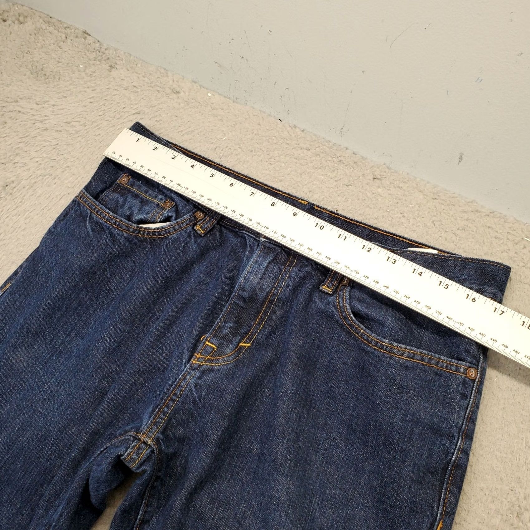 Old Navy Old Navy Mens Jeans Navy Denim 34x32 Western Straight Leg 5-Pocket Outdoor Vintage: No Size US 34 / EU 50 - 3 Thumbnail