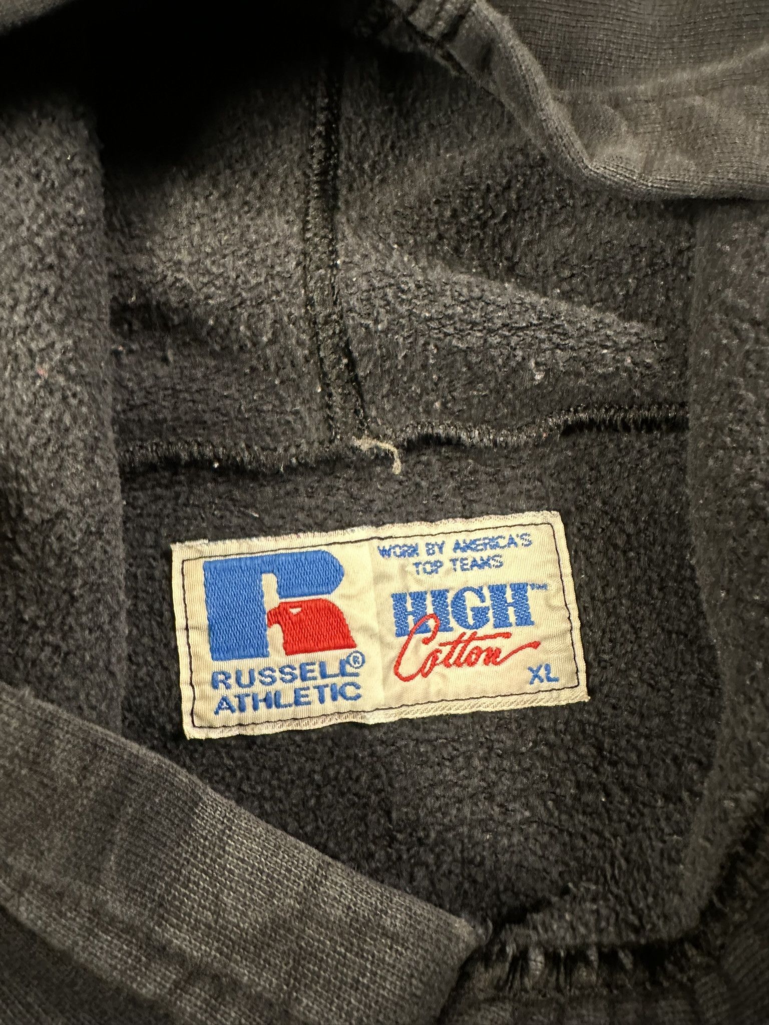 Russell Athletic 90s Vintage Russell Athletic Washed Faded Basic Boxy Hoodie Size US XL / EU 56 / 4 - 10 Thumbnail