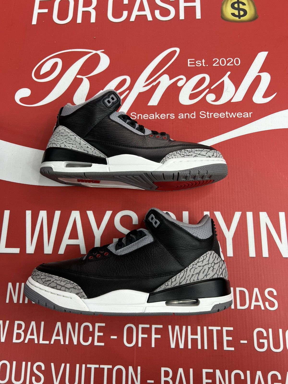 Jordan Brand Air Jordan 3 Retro Black Cement Size 8.5 (DN3707-010) Size US 8.5 / EU 41-42 - 2 Thumbnail