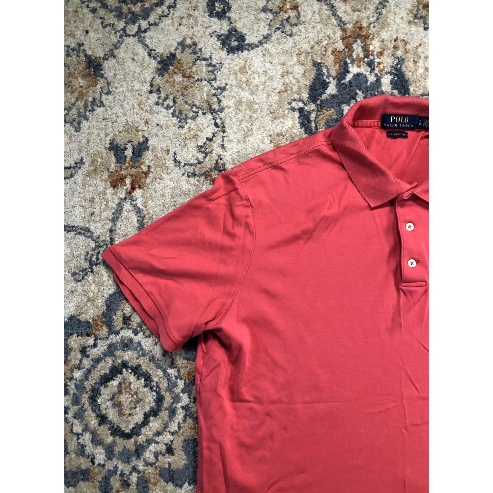 Polo Ralph Lauren Polo Ralph Lauren Polo Shirt Mens Large Red Pony Logo Classic Fit Short Sleeve Size US L / EU 52-54 / 3 - 3 Thumbnail