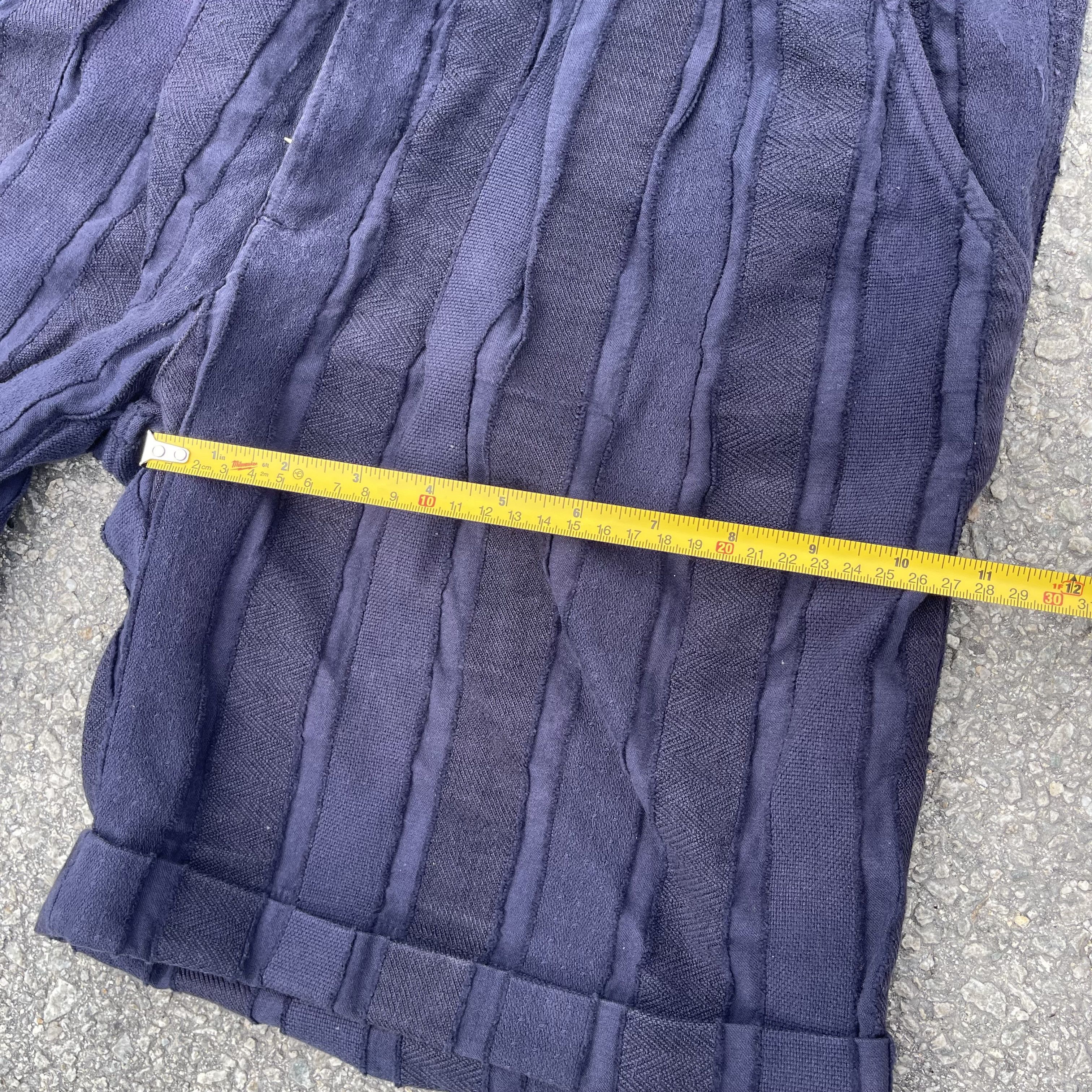 TAAKK TaaKK Vertical Mix Tapes Stripes Sashiko Indigo Short Size US 34 / EU 50 - 8 Thumbnail