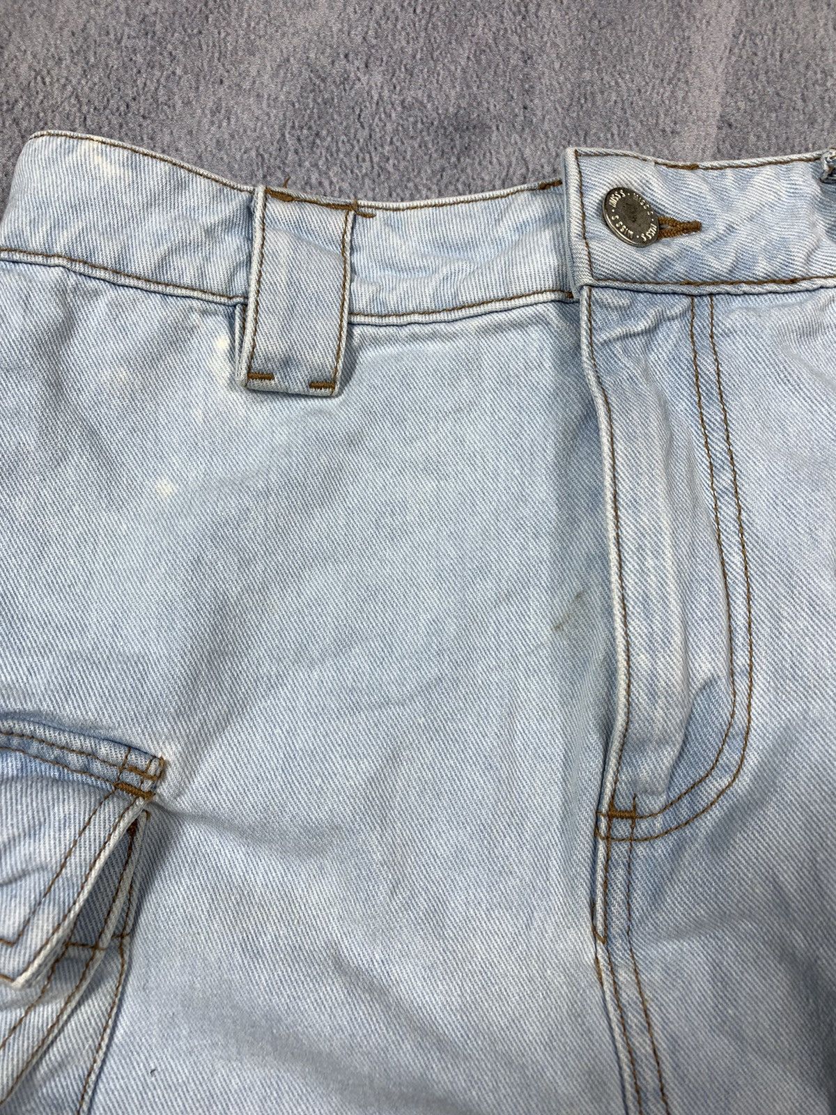 Japanese Brand × Vintage Vintage Y2K Japanese denim cargo skirt streetwear size 26 Size 26" / US 2 / IT 38 - 4 Thumbnail