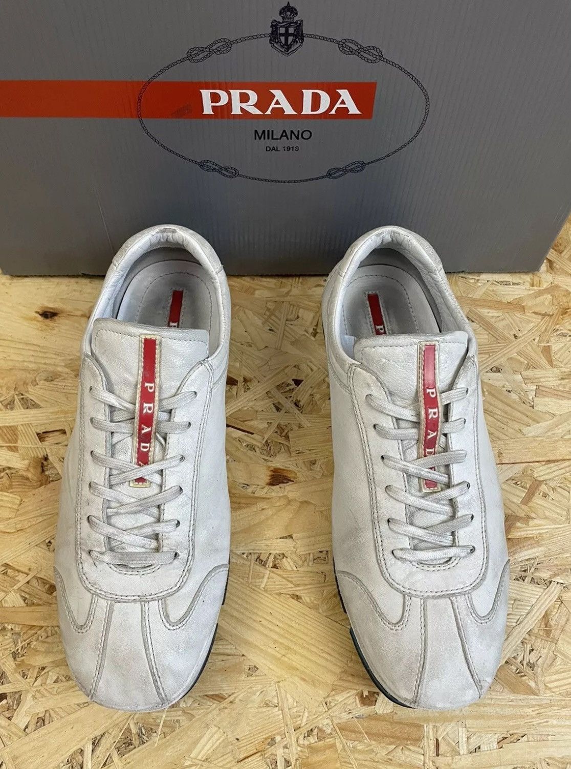 Prada Prada sneakers size 8 US white Size US 8 / EU 41 - 1 Thumbnail