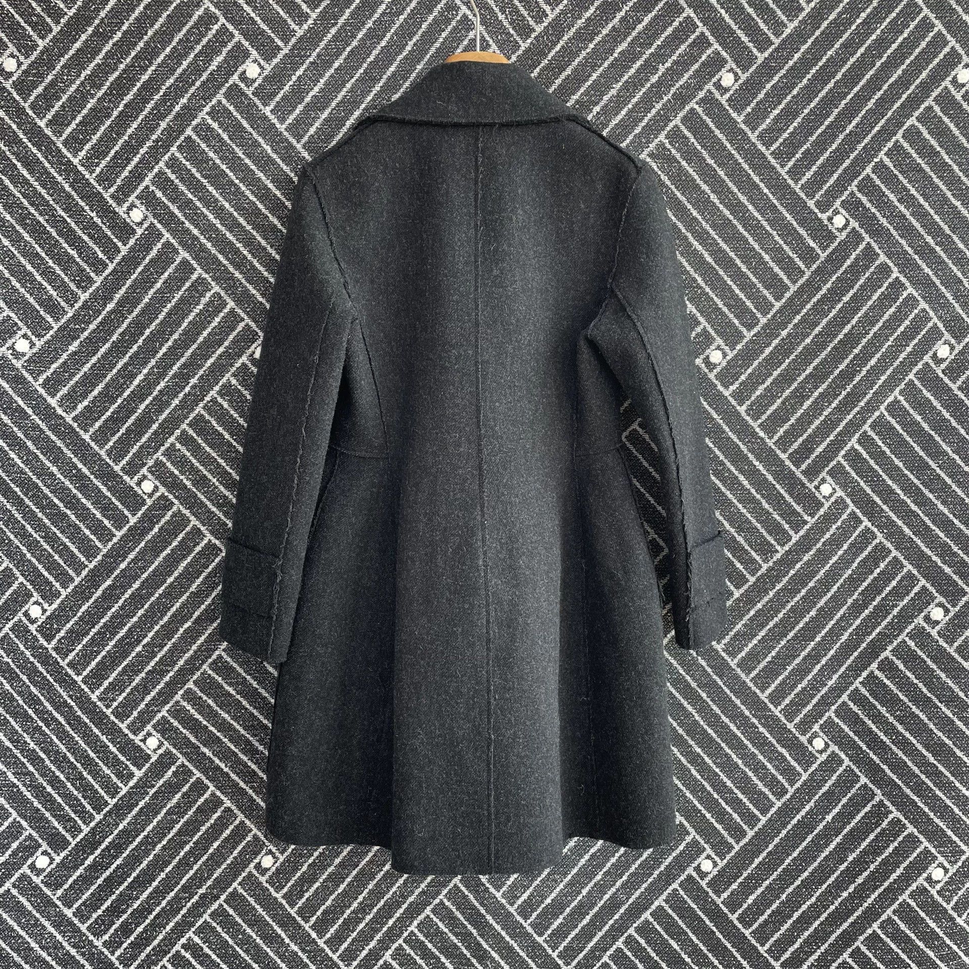 Dior 99 New DIOR Gray Wool Blend Tie-Waist Women's 38 Coat Size S / US 4 / IT 40 - 2 Thumbnail