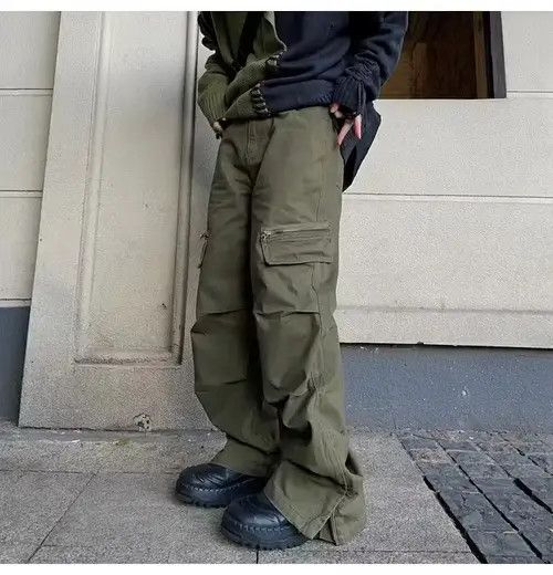 Designer × Japanese Brand military flared faded baggy cargo pants Size US 32 / EU 48 - 1 Thumbnail