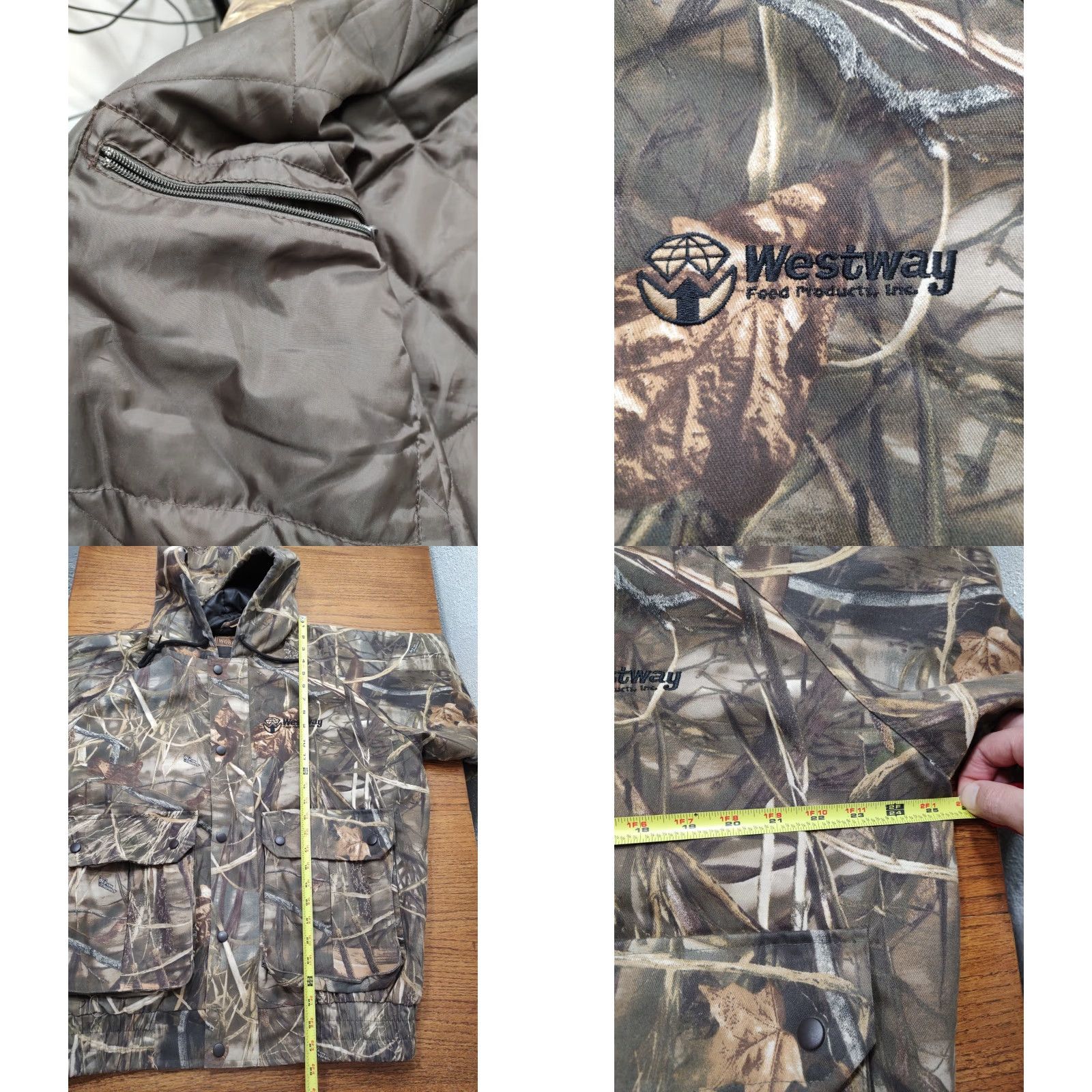 Vintage VTG Swingster Jacket Mens L Camouflage Cotton Blend Hooded Bomber Pockets Workwear Spring Fall Winter Logo Pub Size US L / EU 52-54 / 3 - 8 Thumbnail