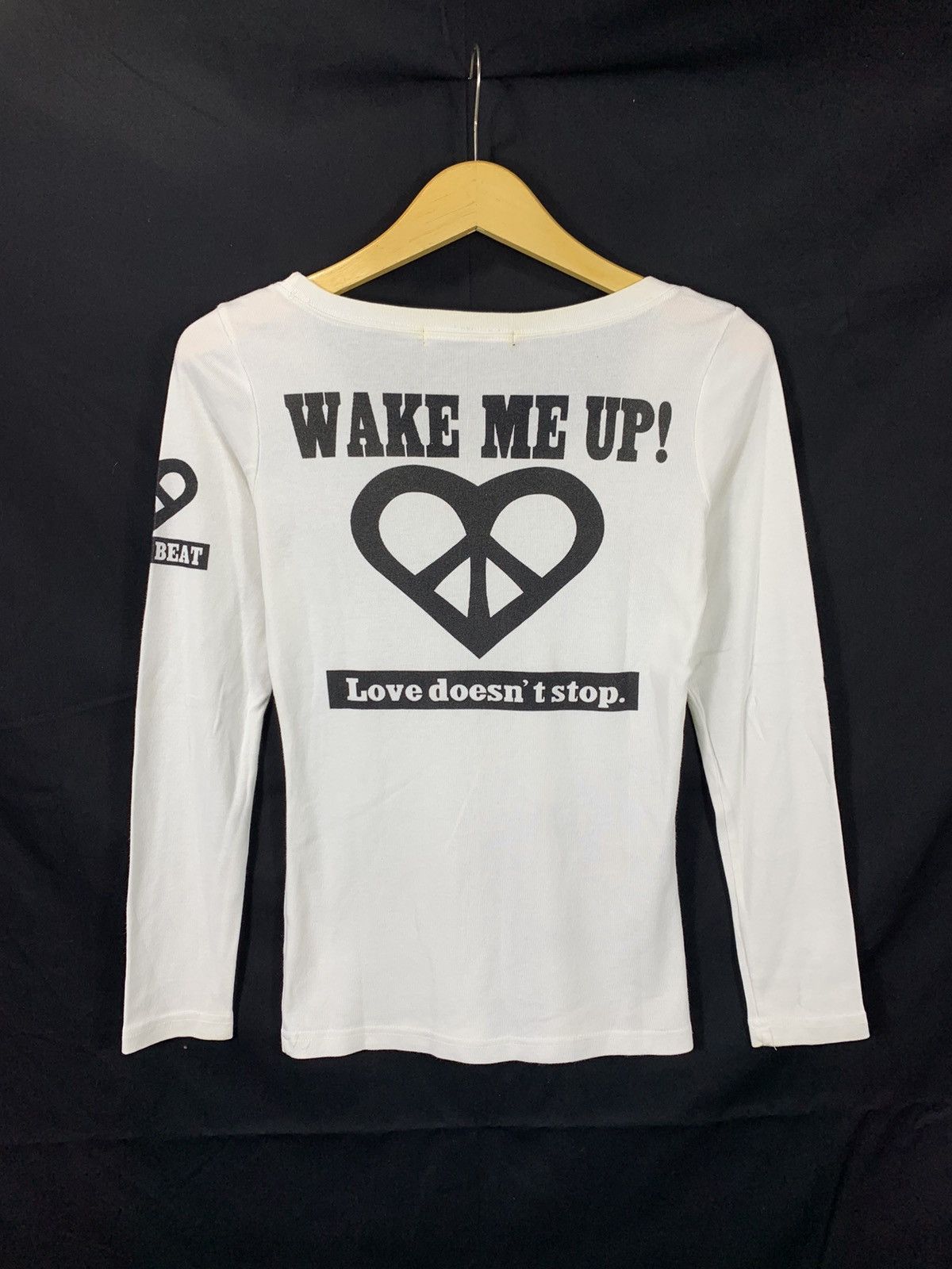 Hysteric Glamour Crazy Japan Peace Love Beat wake Me Up Longsleeve Tee Size US M / EU 48-50 / 2 - 2 Thumbnail