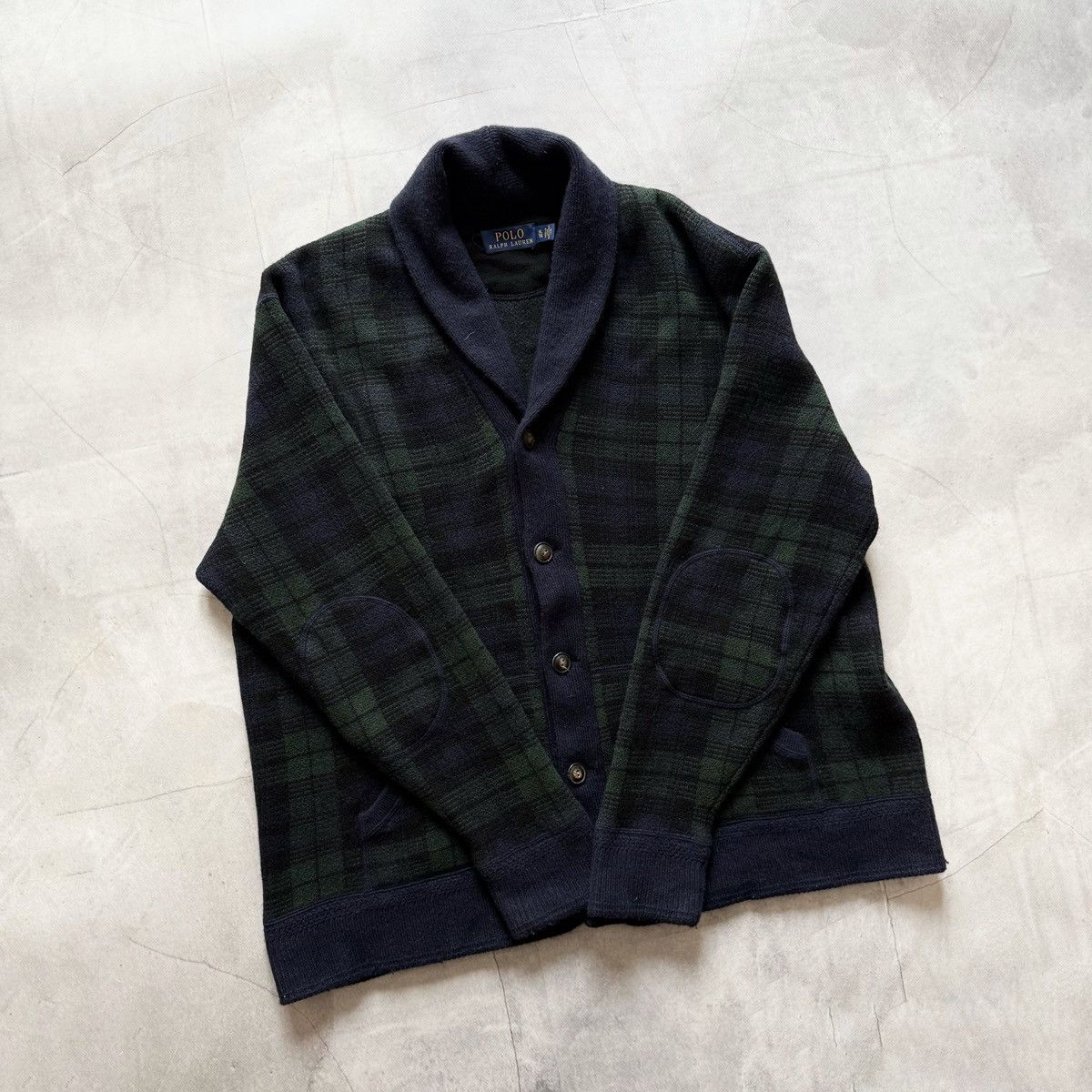 Ralph Lauren Polo Ralph Lauren Wool Checkered Green/Blue Cardigan RRL Size US XL / EU 56 / 4 - 4 Thumbnail
