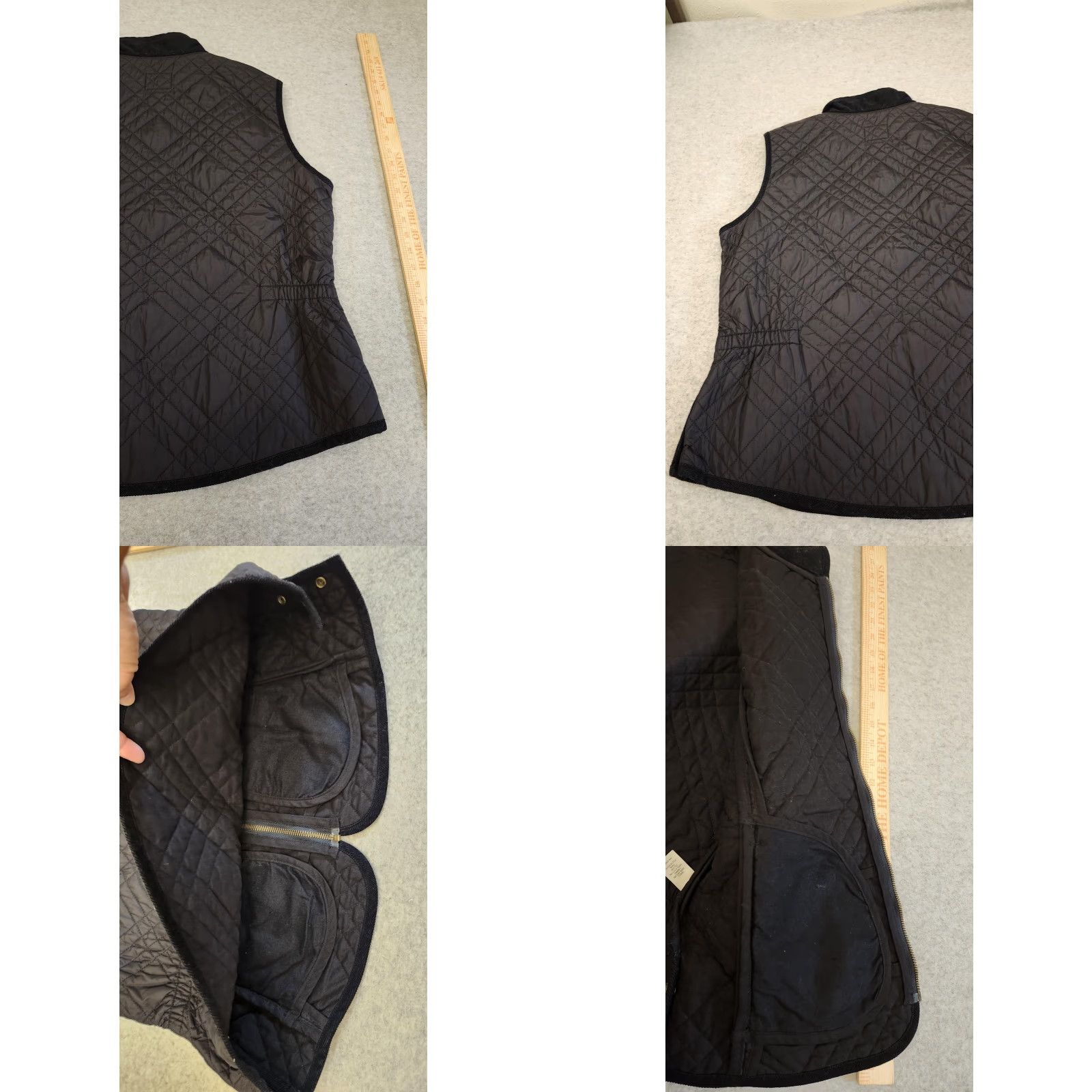 J. Jill J. Jill Vest Womens Medium Black Quilted Zip Front Puffer Jacket Layering Size M / US 6-8 / IT 42-44 - 10 Thumbnail