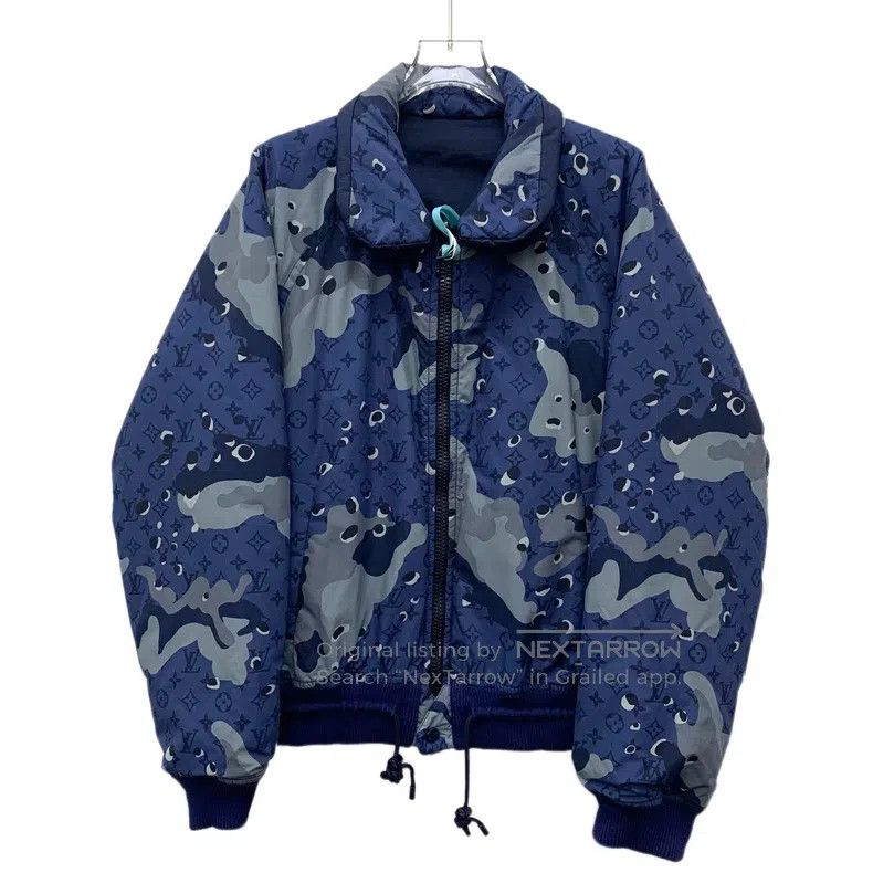 Louis Vuitton Louis Vuitton Dark blue camouflage logo full print lapel z Size US M / EU 48-50 / 2 - 1 Thumbnail