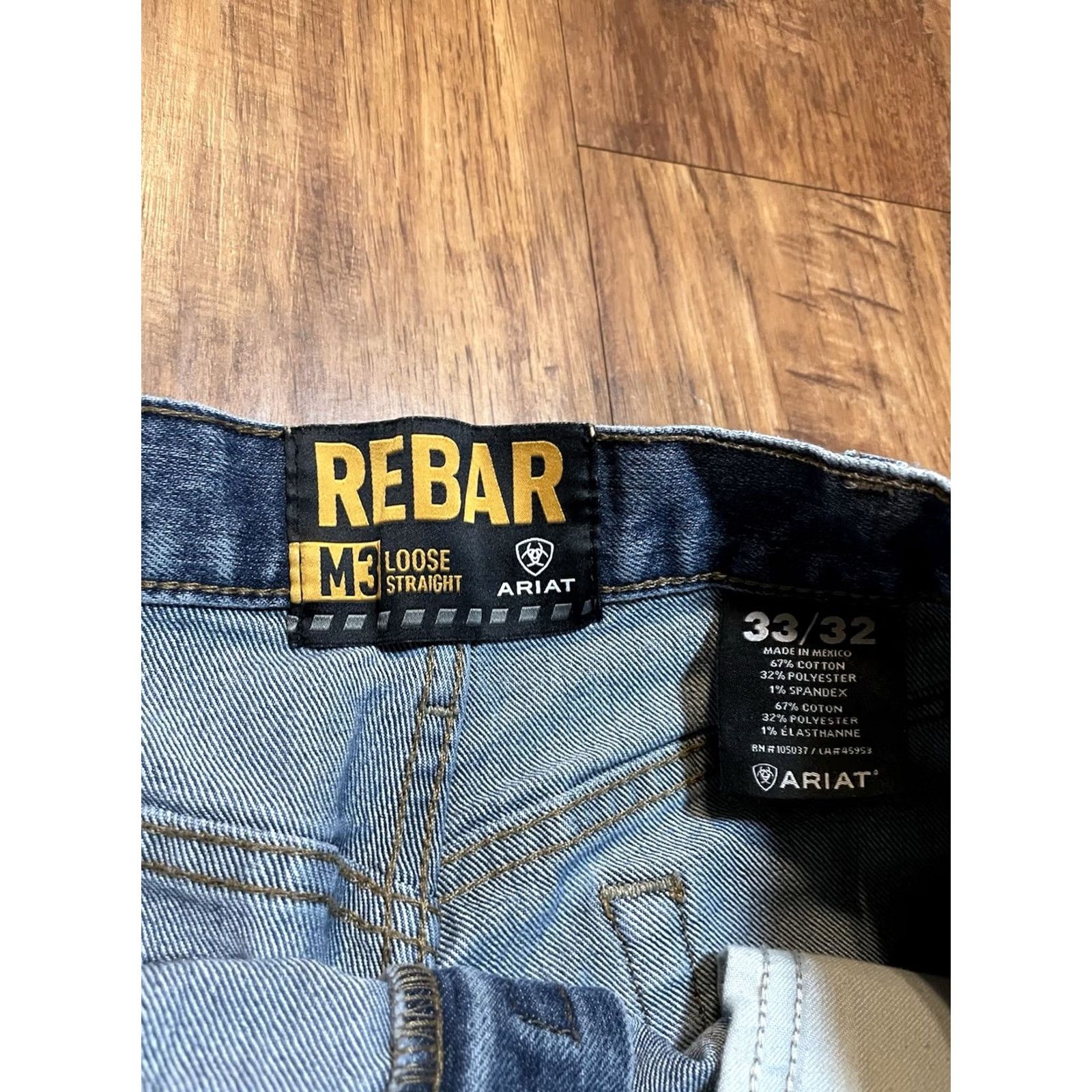 Ariat Ariat Jeans M3 33x32 Mens Straight Lightweight Denim 5-Pocket Blue Cotton Relaxed Cowboy Vintage: No Size US 33 - 3 Thumbnail