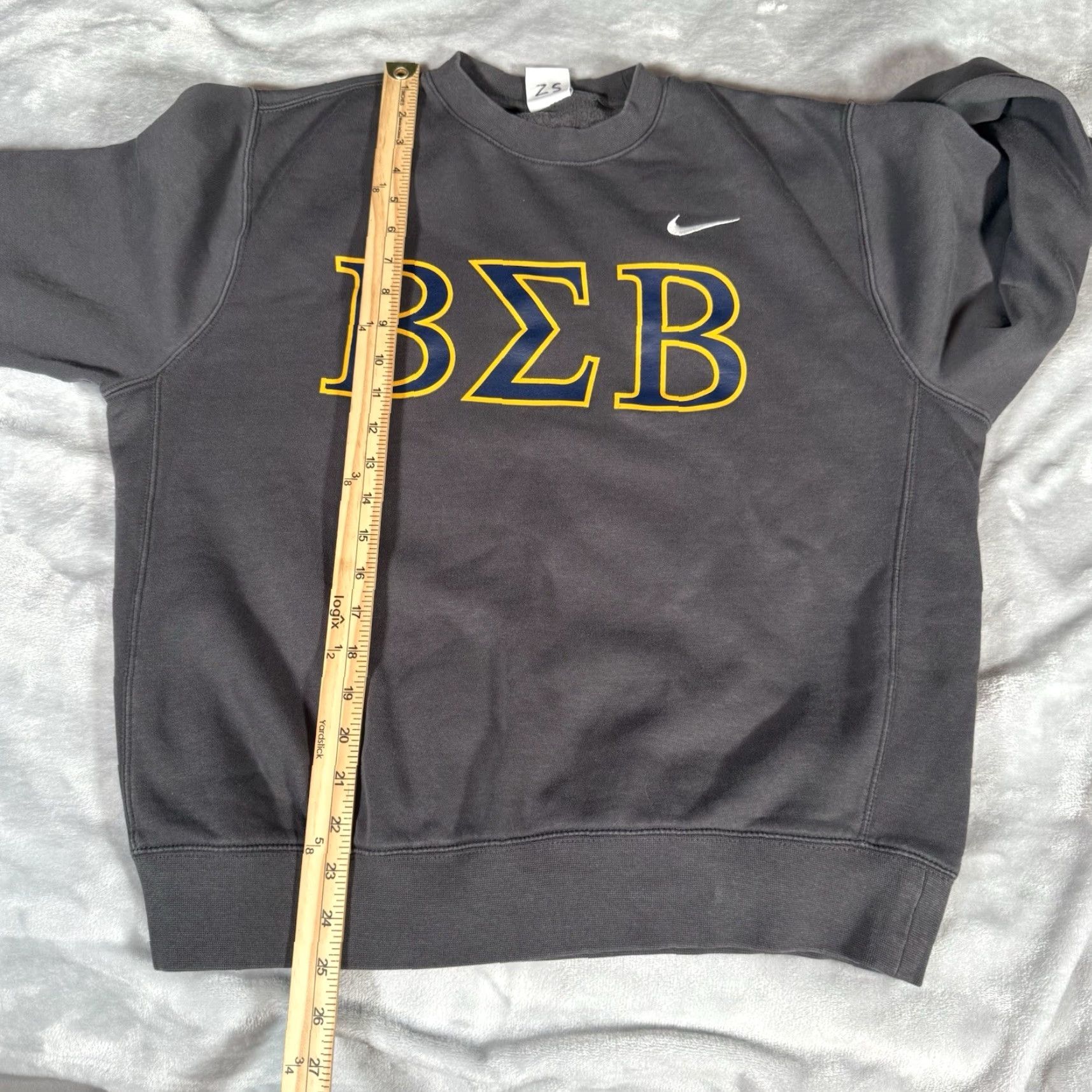 Nike Nike Beta Sigma Beta Fraternity Crewneck Sweatshirt Mens M Gray Graphic Print Size US M / EU 48-50 / 2 - 7 Thumbnail