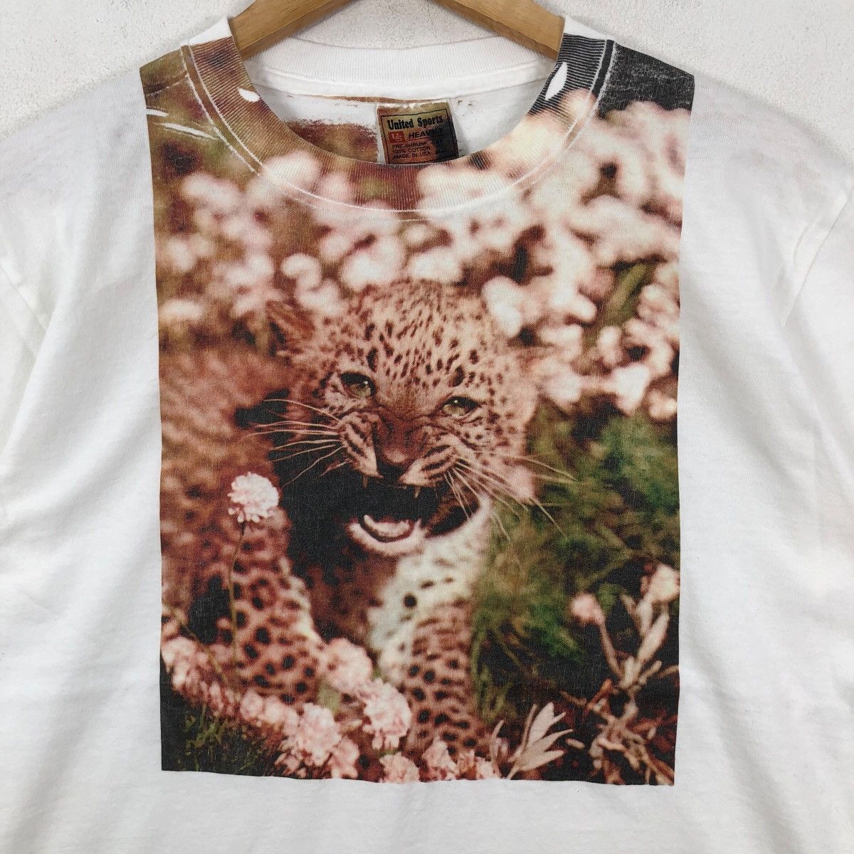 Vintage Vintage 90s Leopard Fifth Column Art TShirt Graphis Schidung Size US M / EU 48-50 / 2 - 3 Thumbnail