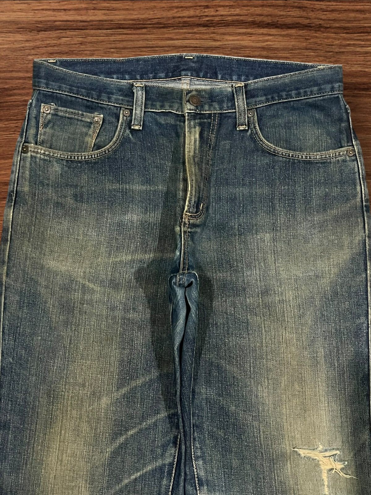 Edwin × Japanese Brand Vintage Japanese Brand Edwin Blue Mud Washed Distressed Jean Size US 32 / EU 48 - 4 Thumbnail