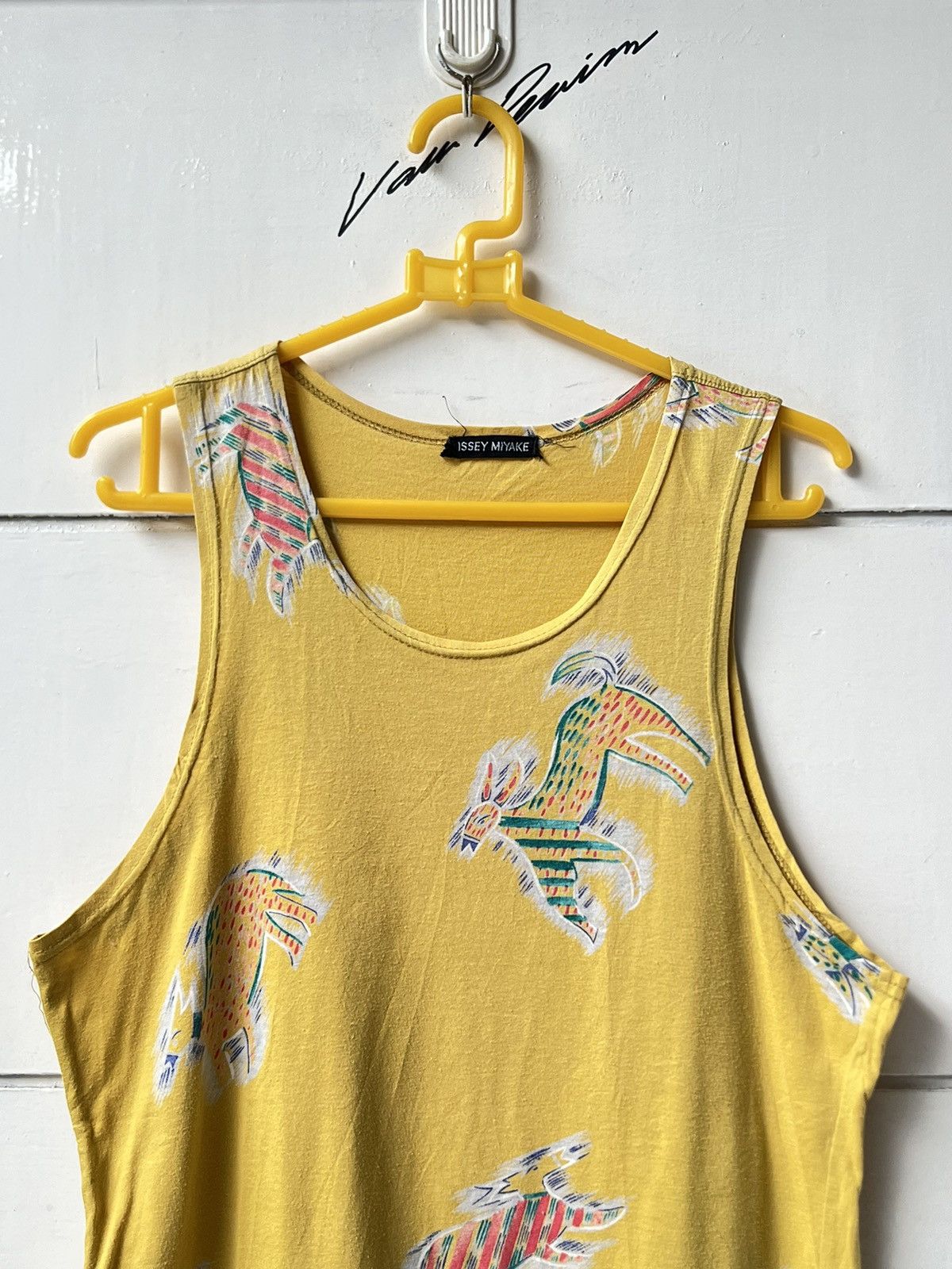 Issey Miyake ISSEY MIYAKE Yellow Tank Top Animal Print Size US XS / EU 42 / 0 - 3 Thumbnail