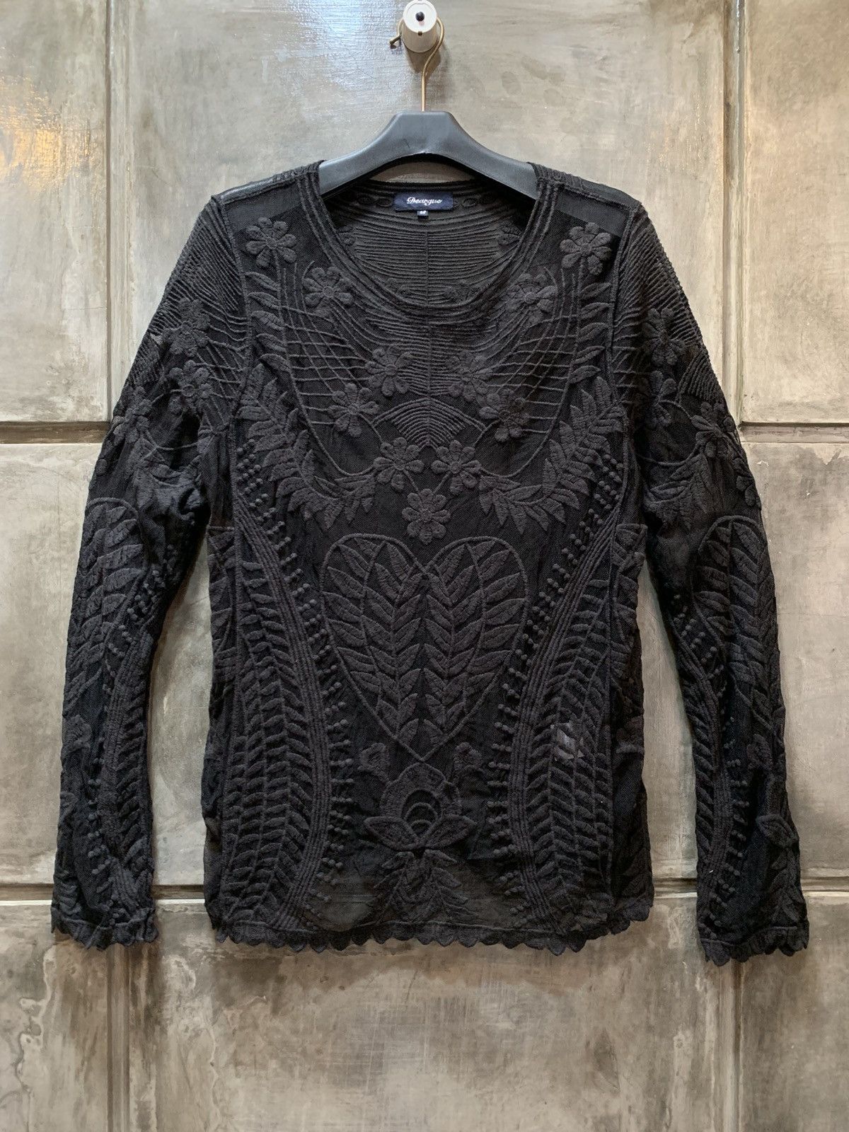 If Six Was Nine Y2K Lace Up Mesh Top Size US M / EU 48-50 / 2 - 1 Thumbnail