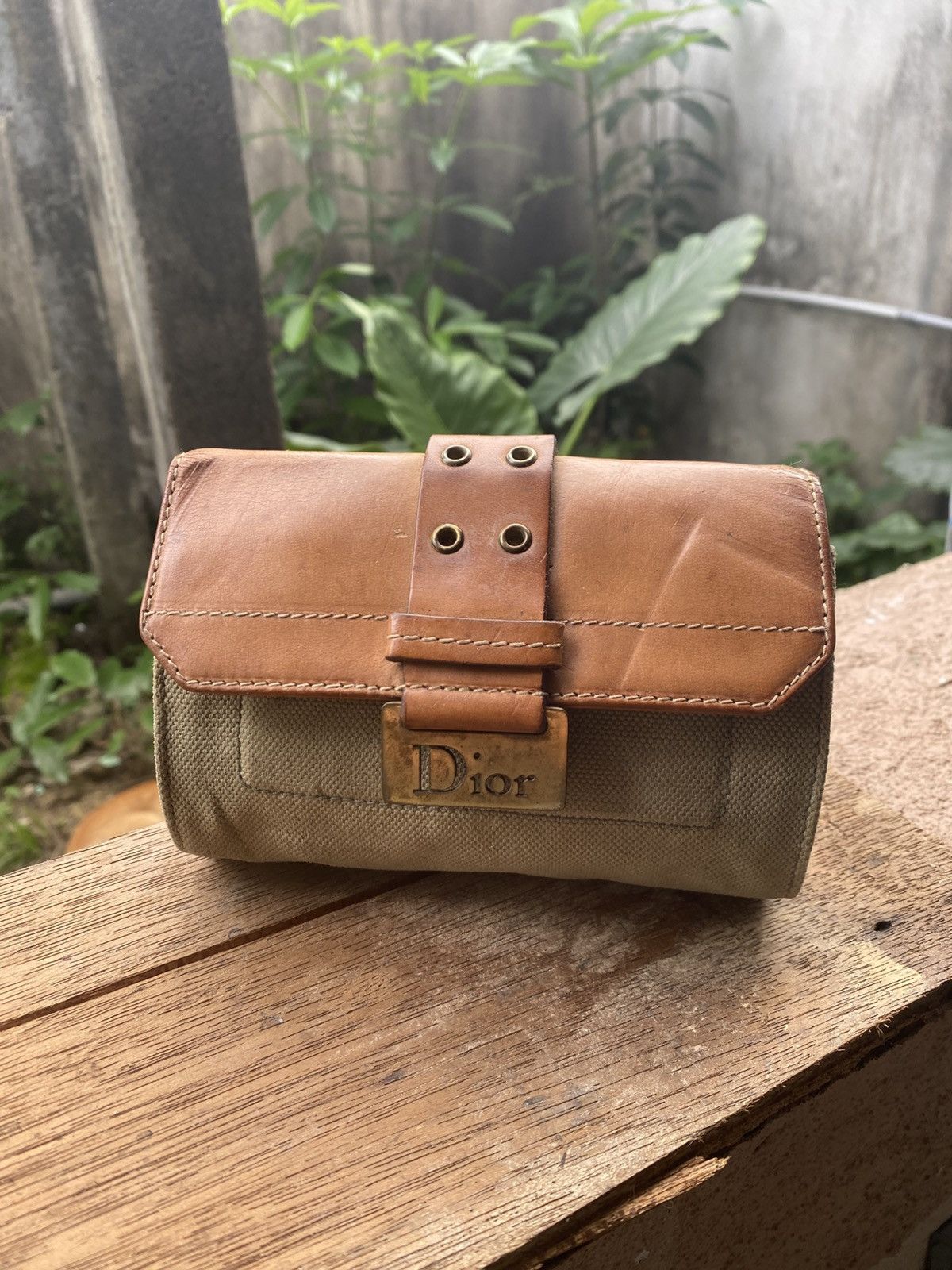 Dior × Vintage Vintage Christian Dior Canvas Wallet Size ONE SIZE - 1 Thumbnail