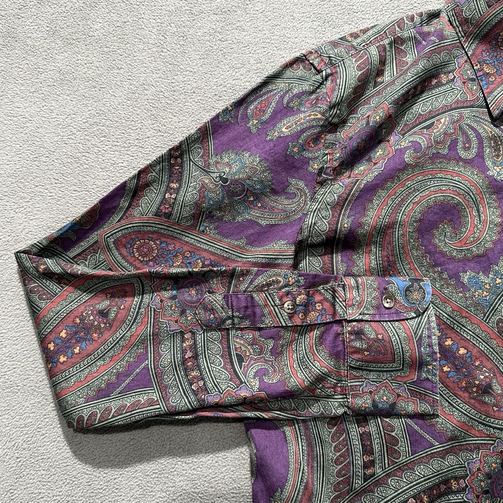 Ralph Lauren Lauren Ralph Lauren Shirt Womens Medium Purple Paisley Print Button Up Geometric Size M / US 6-8 / IT 42-44 - 7 Thumbnail