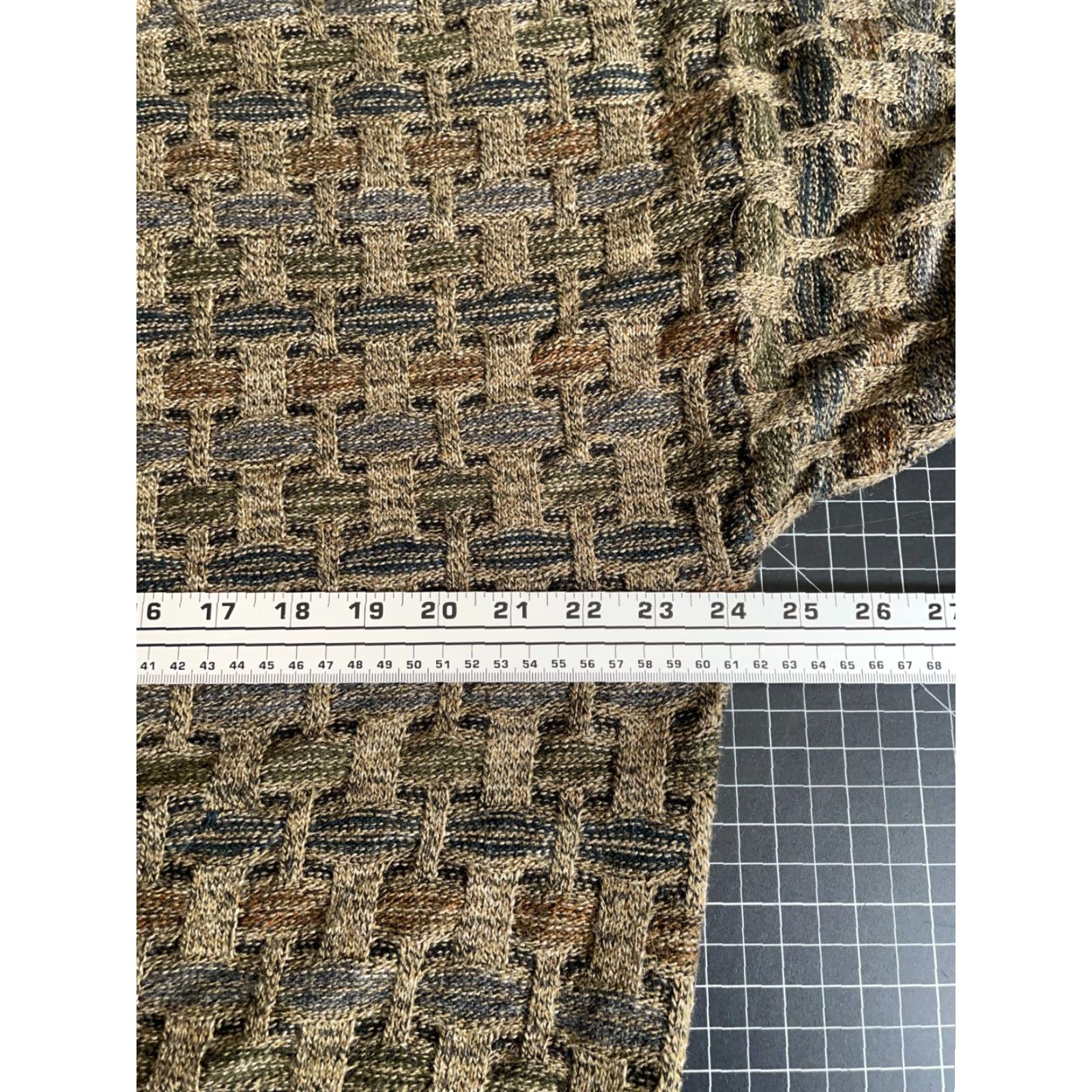 Haggar Haggar Sweater Knit Crewneck Textured Check 90s Dad Style Large Brown Green Size US L / EU 52-54 / 3 - 5 Thumbnail