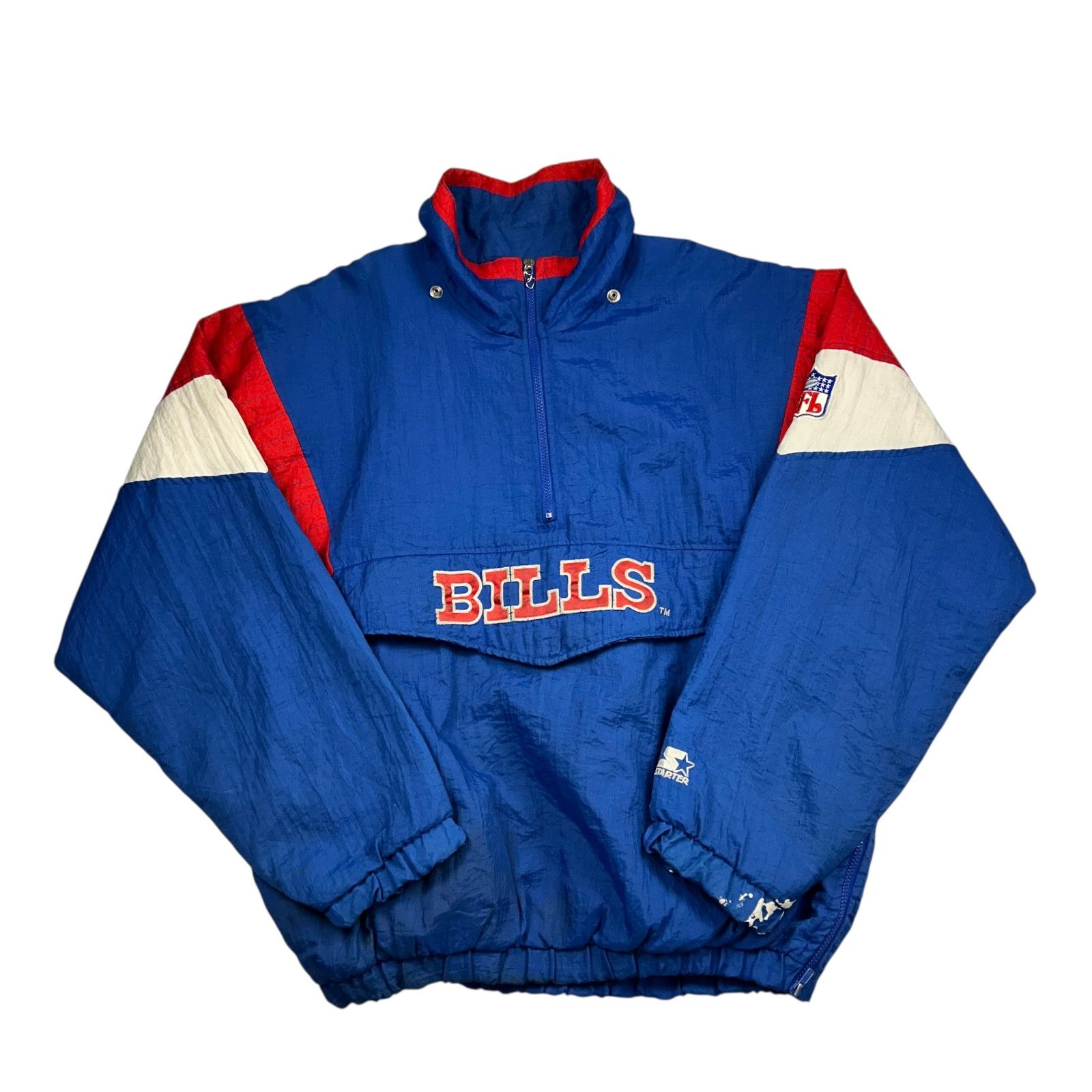 NFL VTG 90s BUFFALO BILLS STARTER PUFFER JACKET PULLOVER SIZE XL Size US L / EU 52-54 / 3 - 2 Thumbnail
