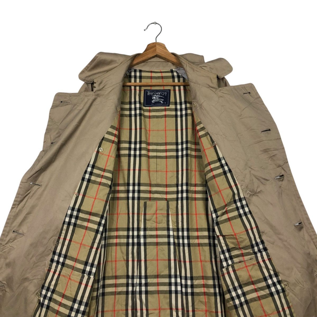 Burberry 🔥VINTAGE LONG JACKET TRENCH COAT BURBERRYS NOVA CHECK Size US M / EU 48-50 / 2 - 14 Thumbnail