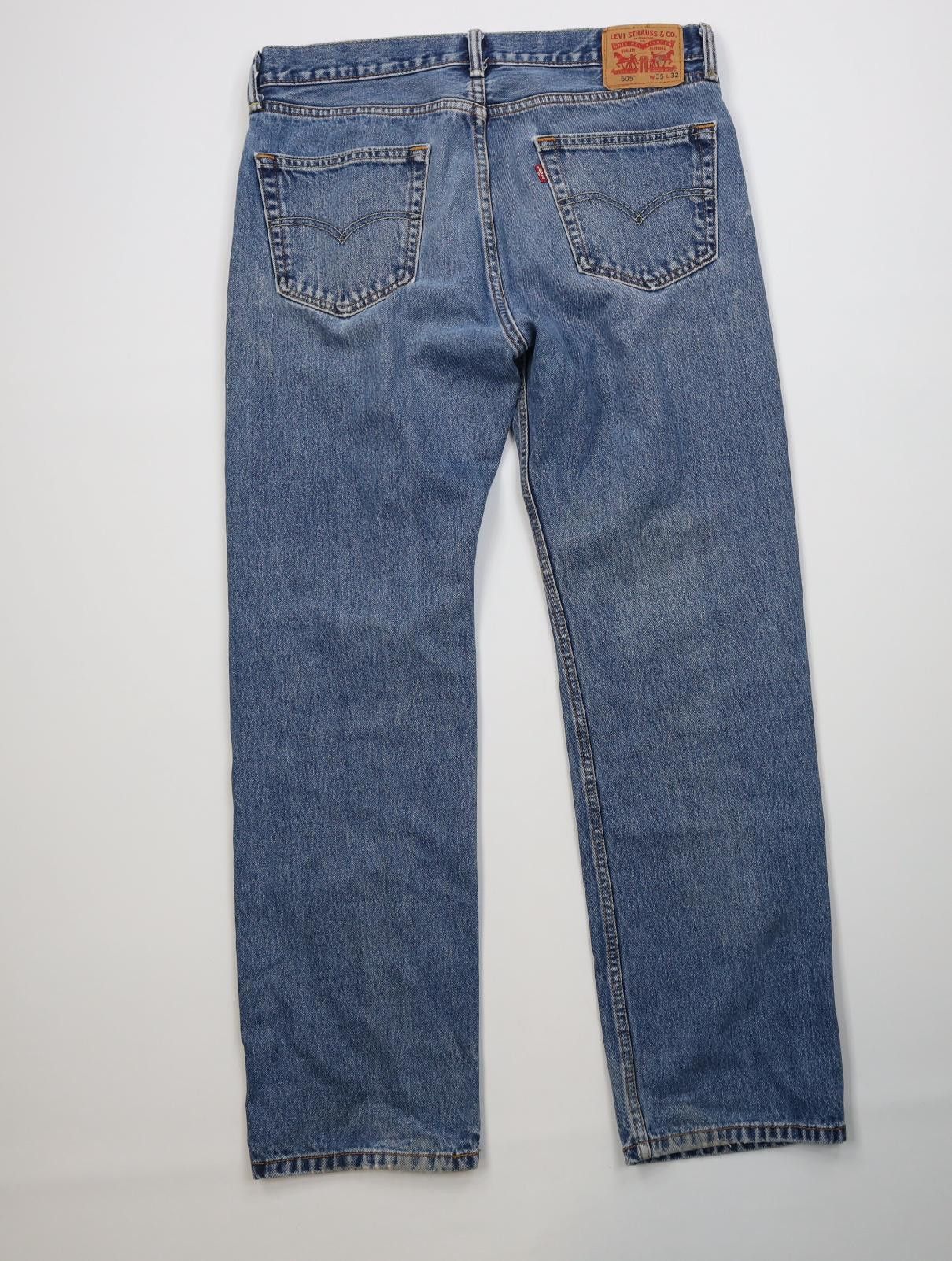 Levi's Vintage Y2K Levis 505 Regular Straight Leg Denim Jeans Size US 35 - 9 Thumbnail