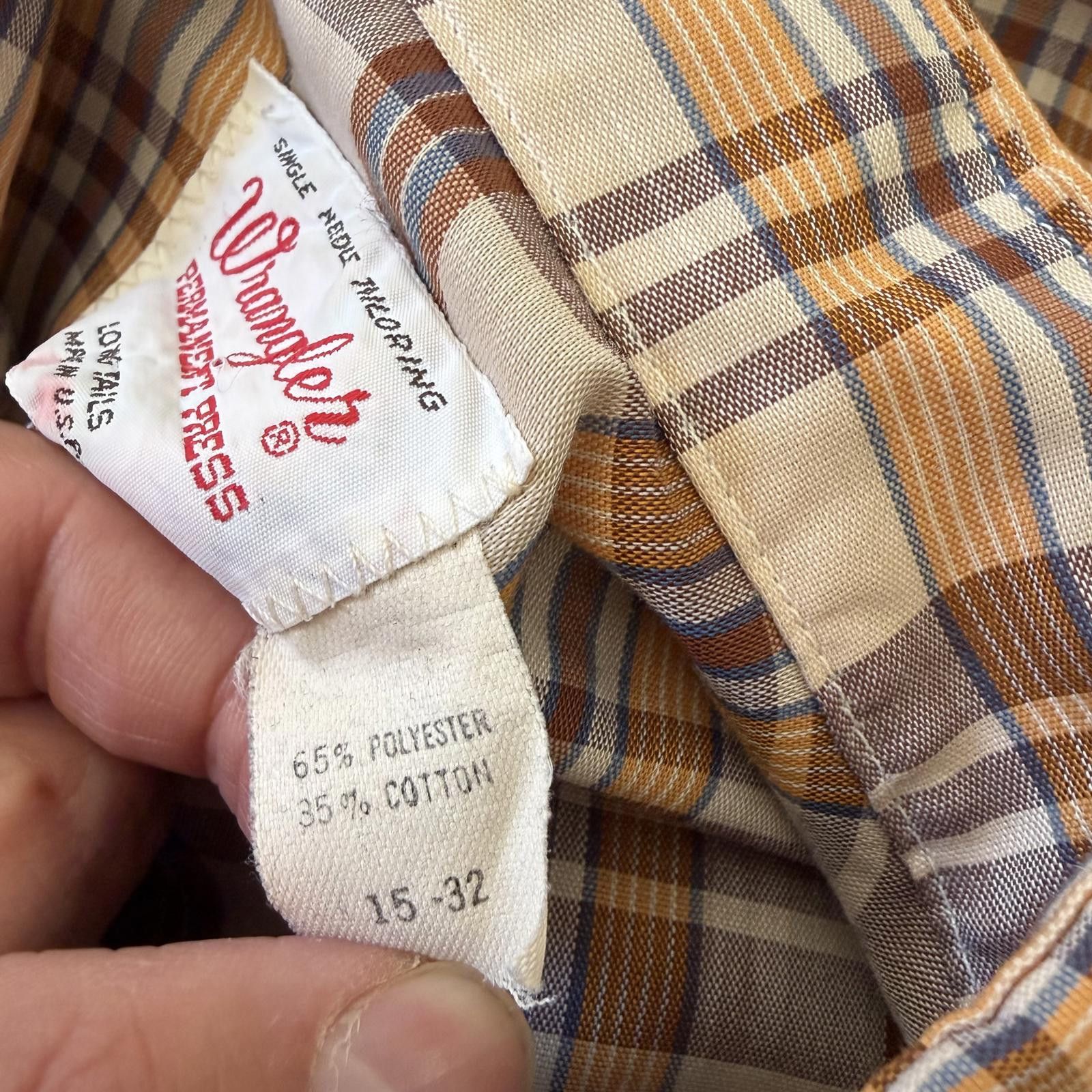 Wrangler Vintage 70s Wrangler Western Permanent Press Snap Shirt Size US S / EU 44-46 / 1 - 4 Thumbnail