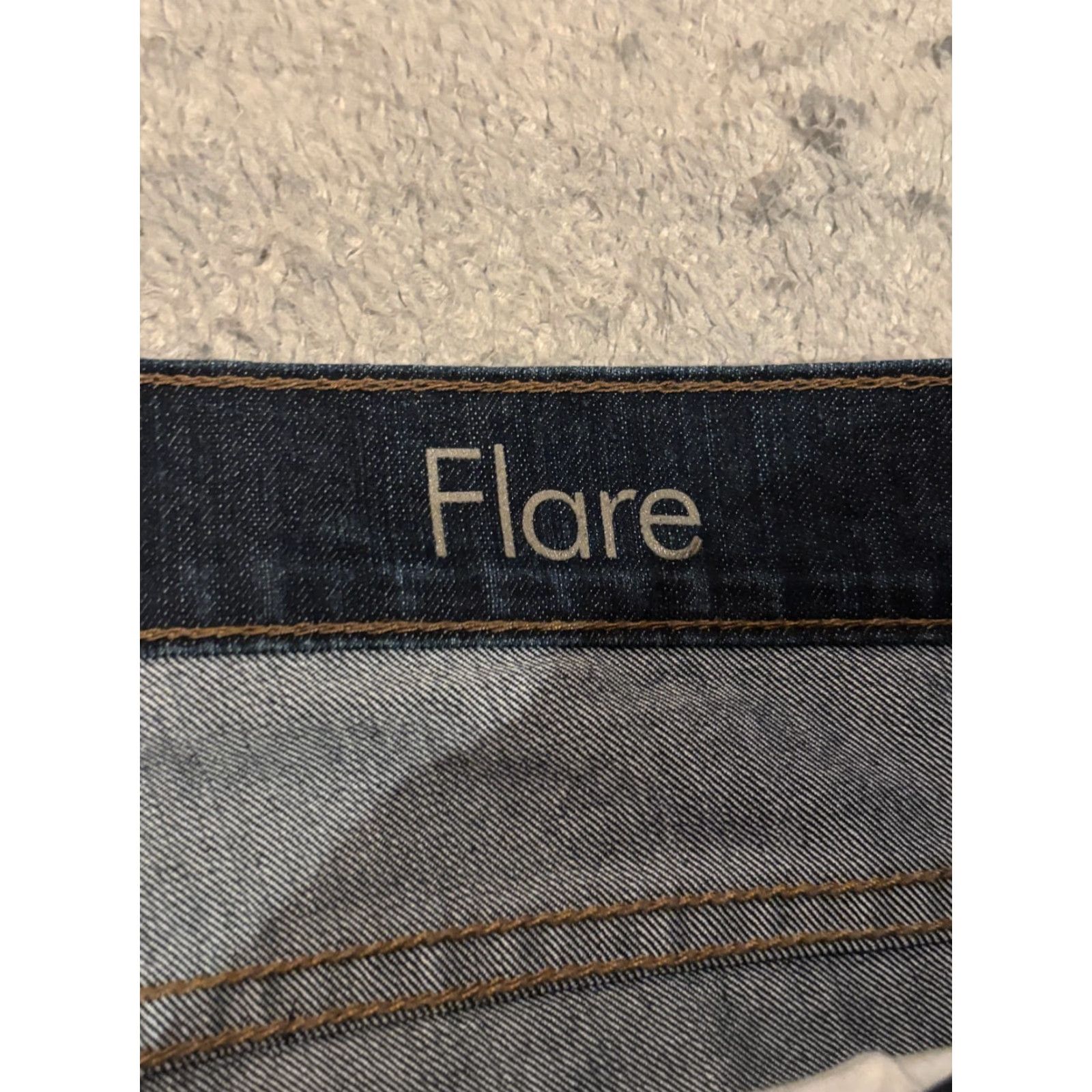 Calvin Klein CK Calvin Klein Jeans Womens 18W Dark Wash Blue Denim Flare Leg Cropped Jeans Womens 18W Blue Denim Flared Cropped Jeans Size 40" / US 18 - 3 Thumbnail