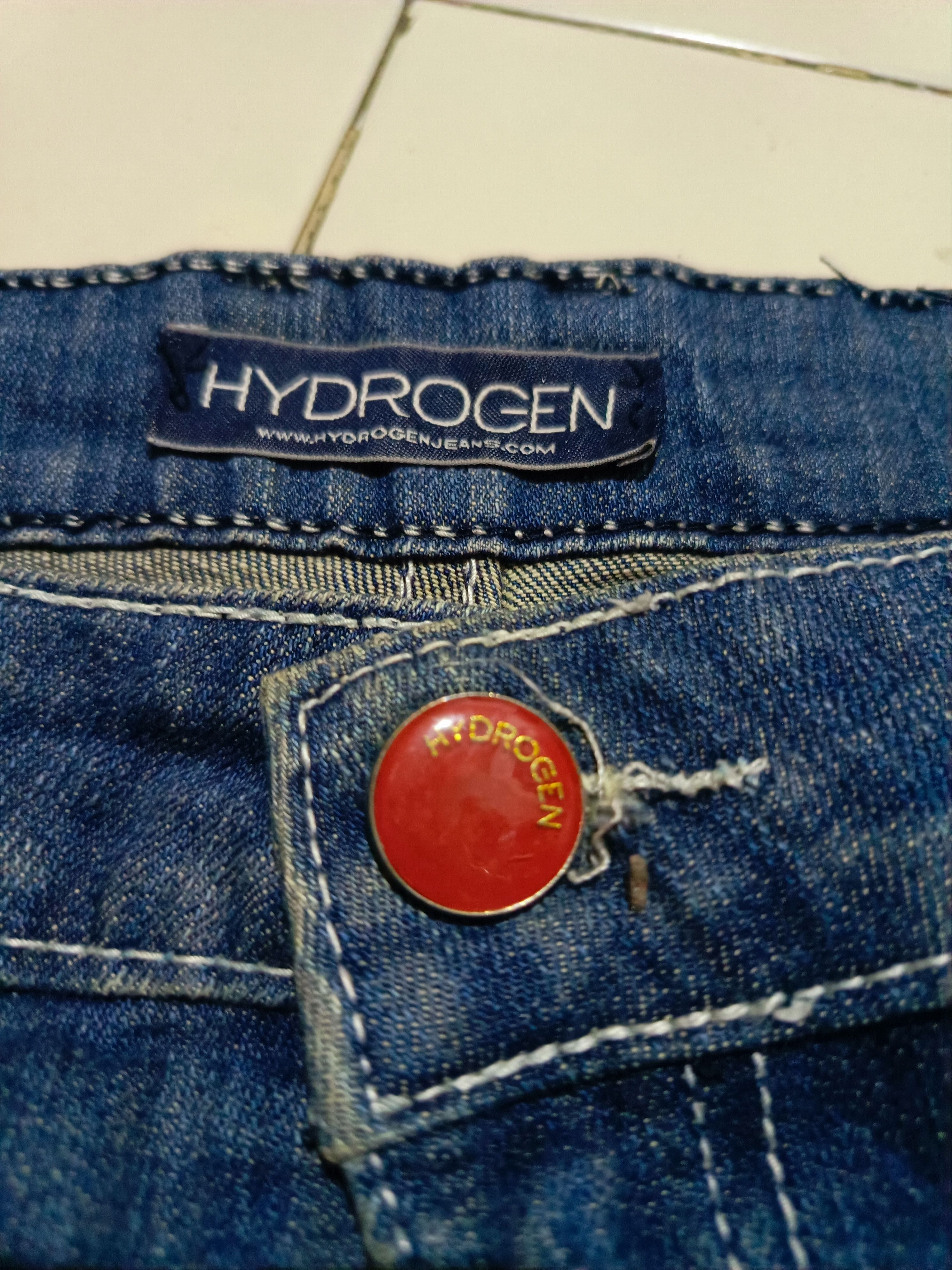 Designer CRAZY CYBER GRUNGE SKULL JEANS HYDROGEN STYLE BAGGY SKATER Size US 34 / EU 50 - 8 Thumbnail