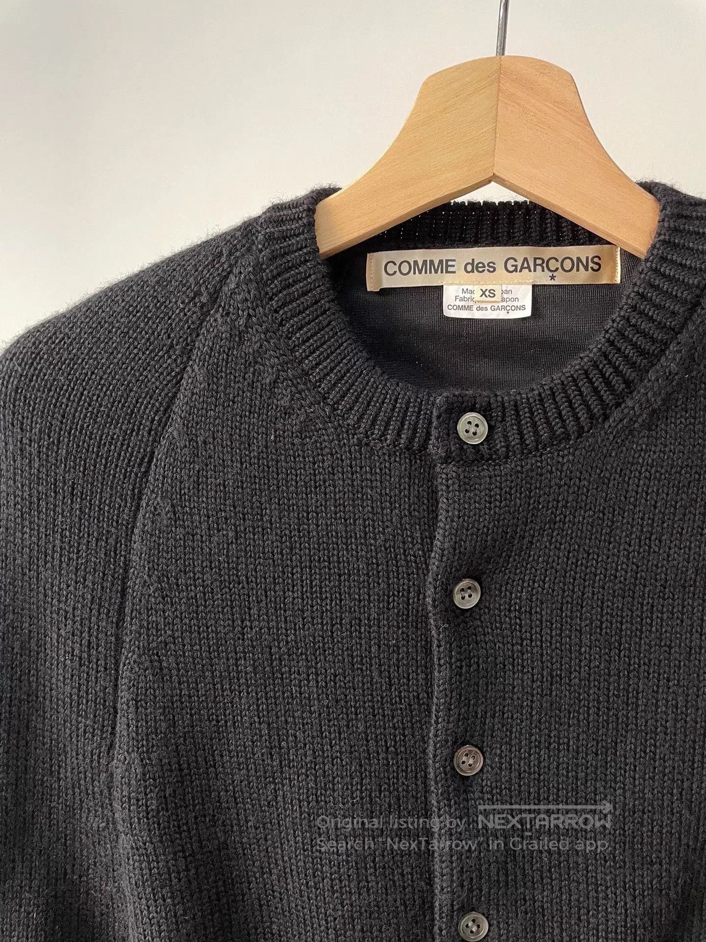 Comme des Garcons Comme des Garçons Black Knit Cape. Size XS / US 0-2 / IT 36-38 - 3 Thumbnail