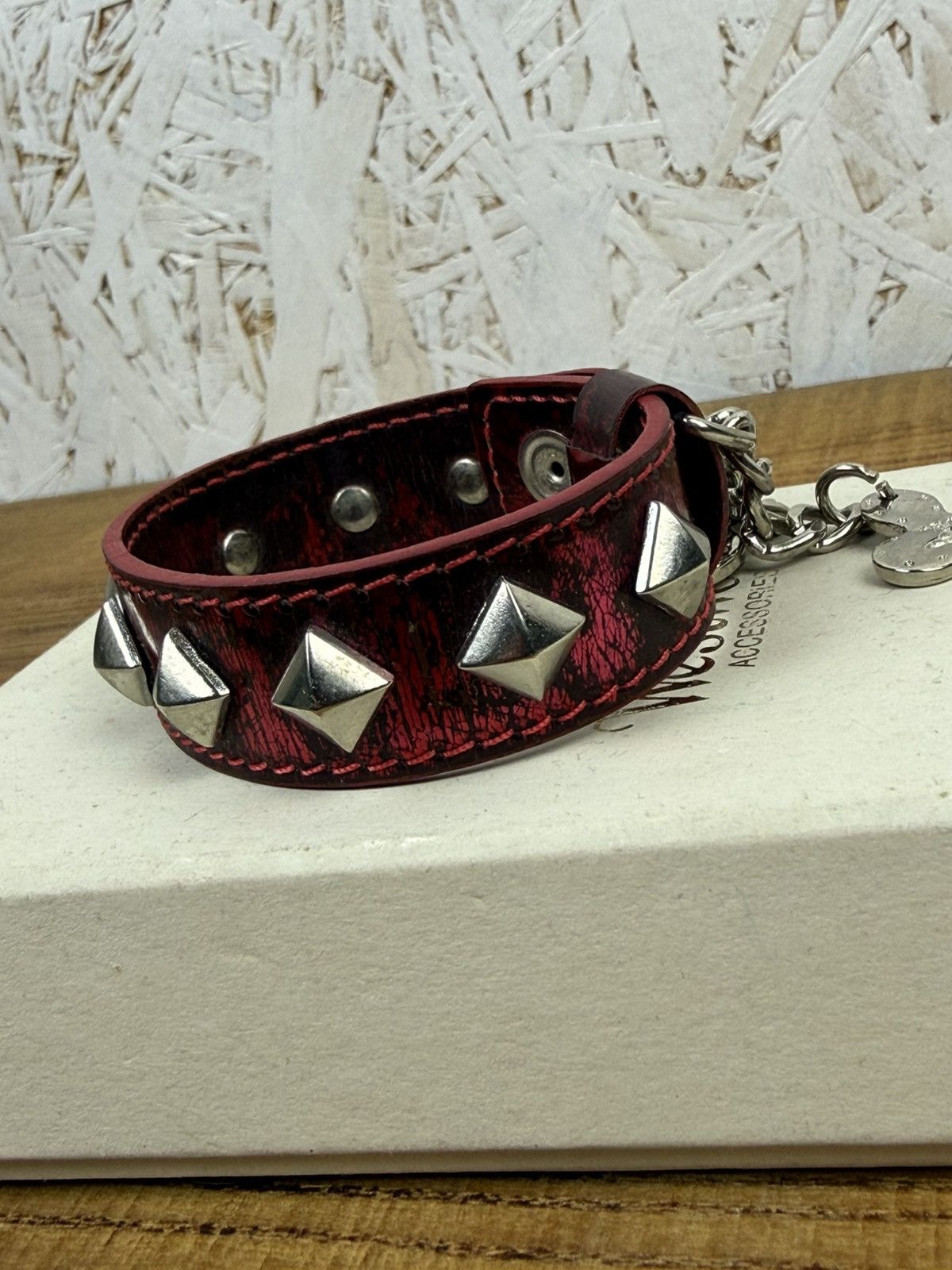 Vivienne Westwood Vivienne Westwood Studded Charm Orb Leather Bracelet SS03 Size ONE SIZE - 4 Thumbnail