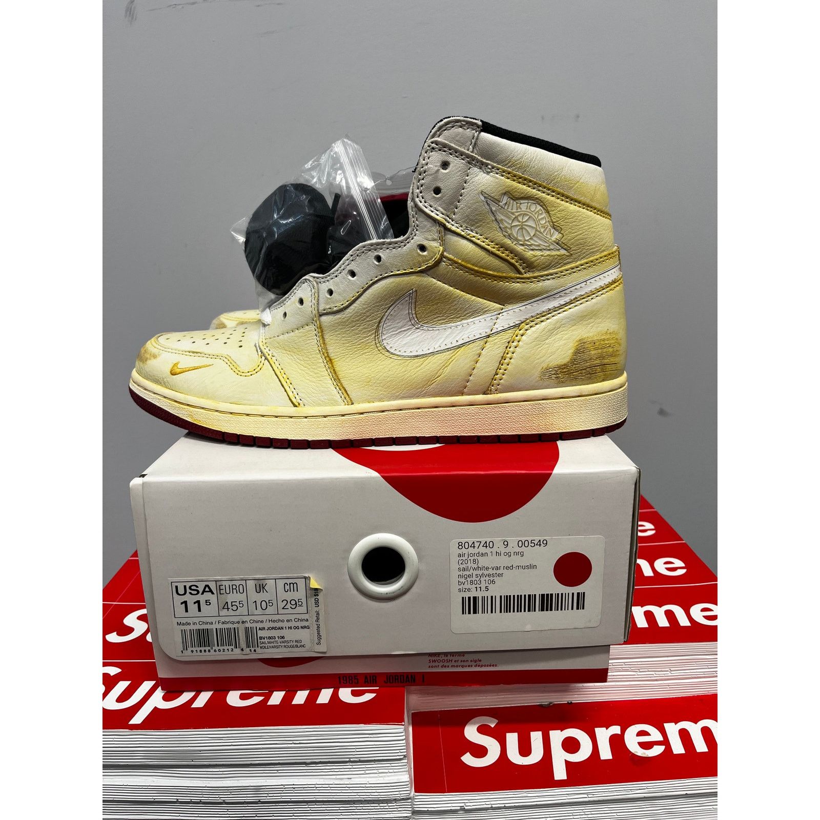 Nike Nike Air Jordan 1 Retro High Nigel Sylvester Size 11.5 NEW Size US 11.5 / EU 44-45 - 3 Thumbnail