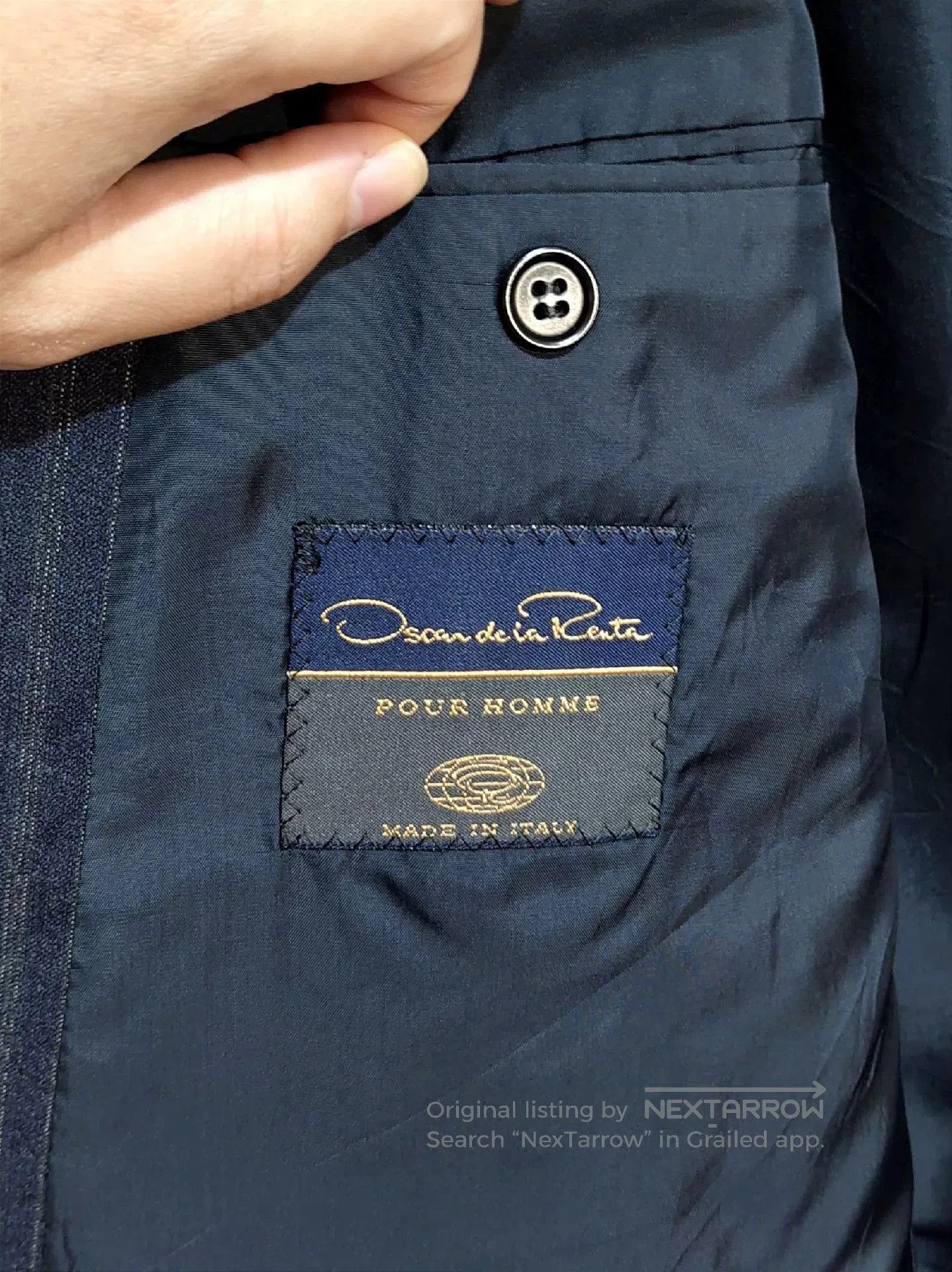 Oscar De La Renta Oscar de la Renta Navy Wool Suit. Size US M / EU 48-50 / 2 - 4 Thumbnail