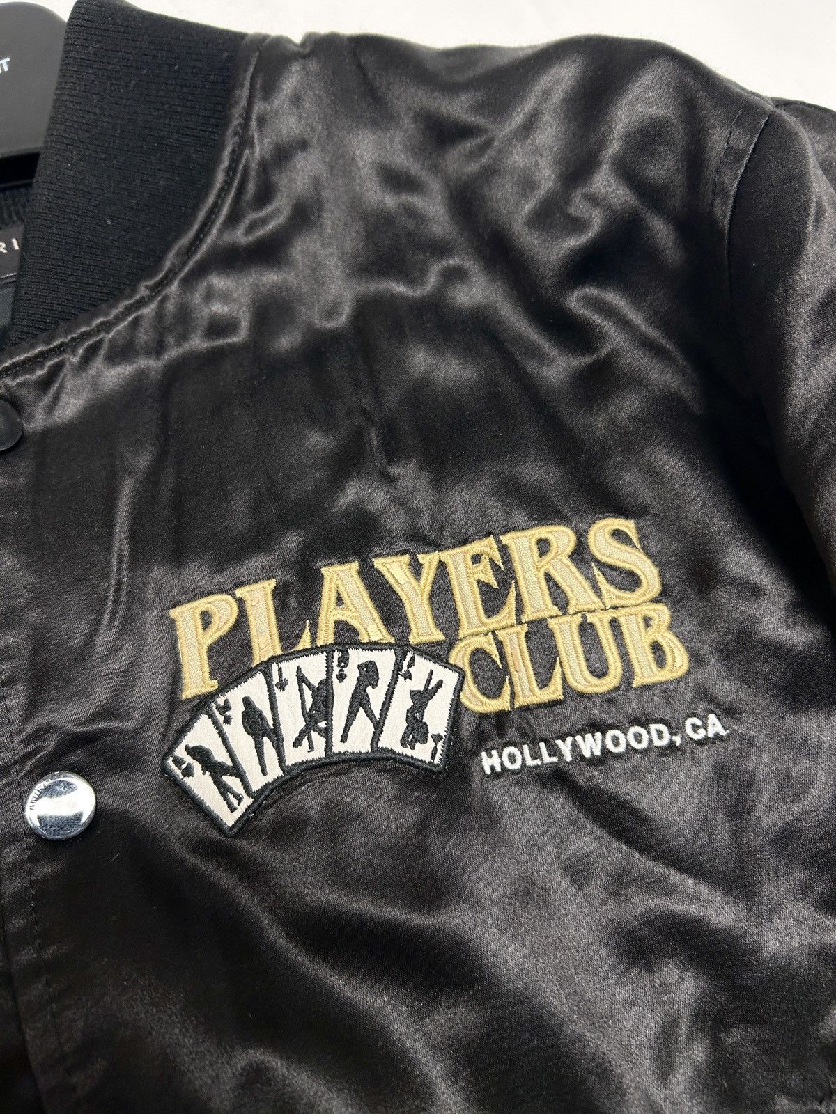 Amiri 2017 Players Club Satin Bomber Size US M / EU 48-50 / 2 - 9 Thumbnail